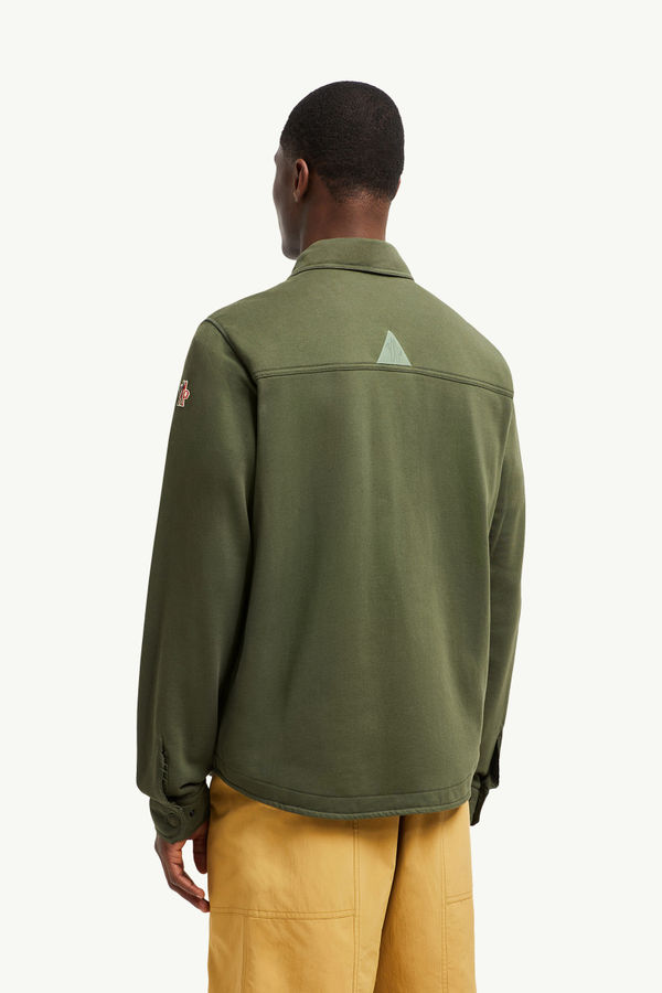 Cotton Shirt Men Olive Green Moncler 4