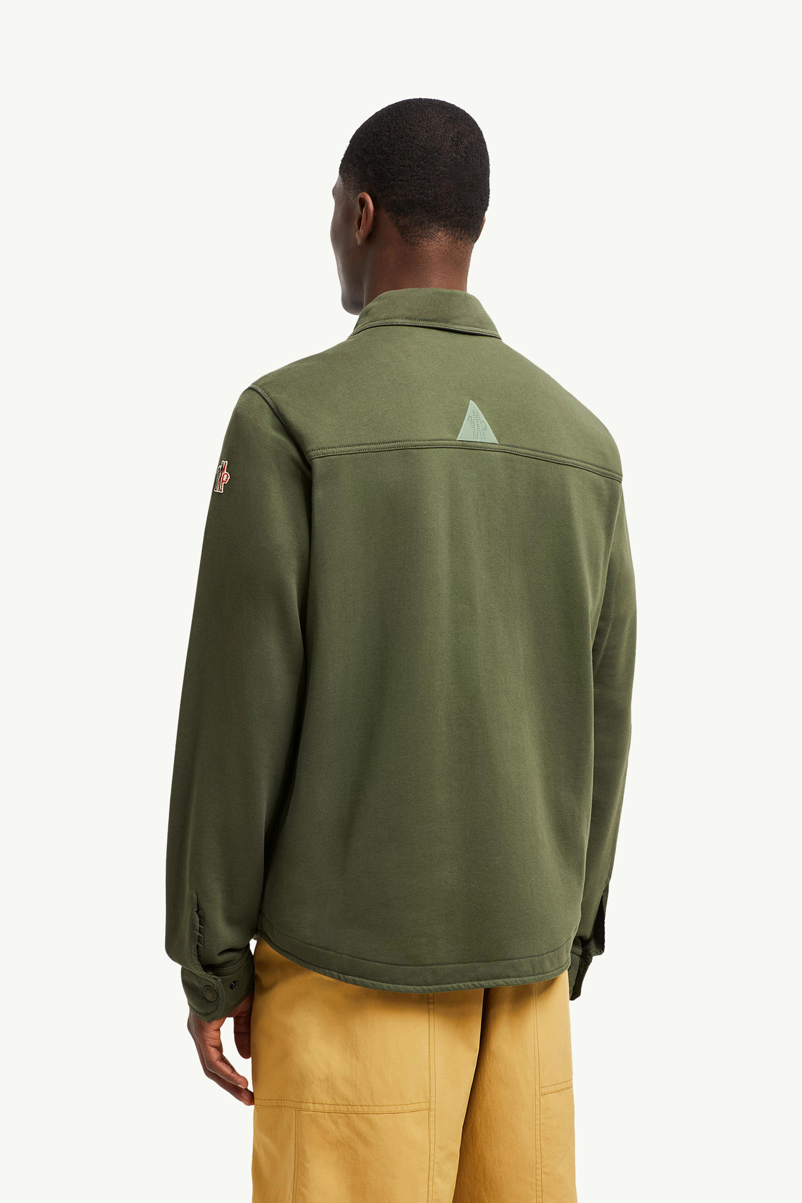 Cotton Shirt Men Olive Green Moncler 4