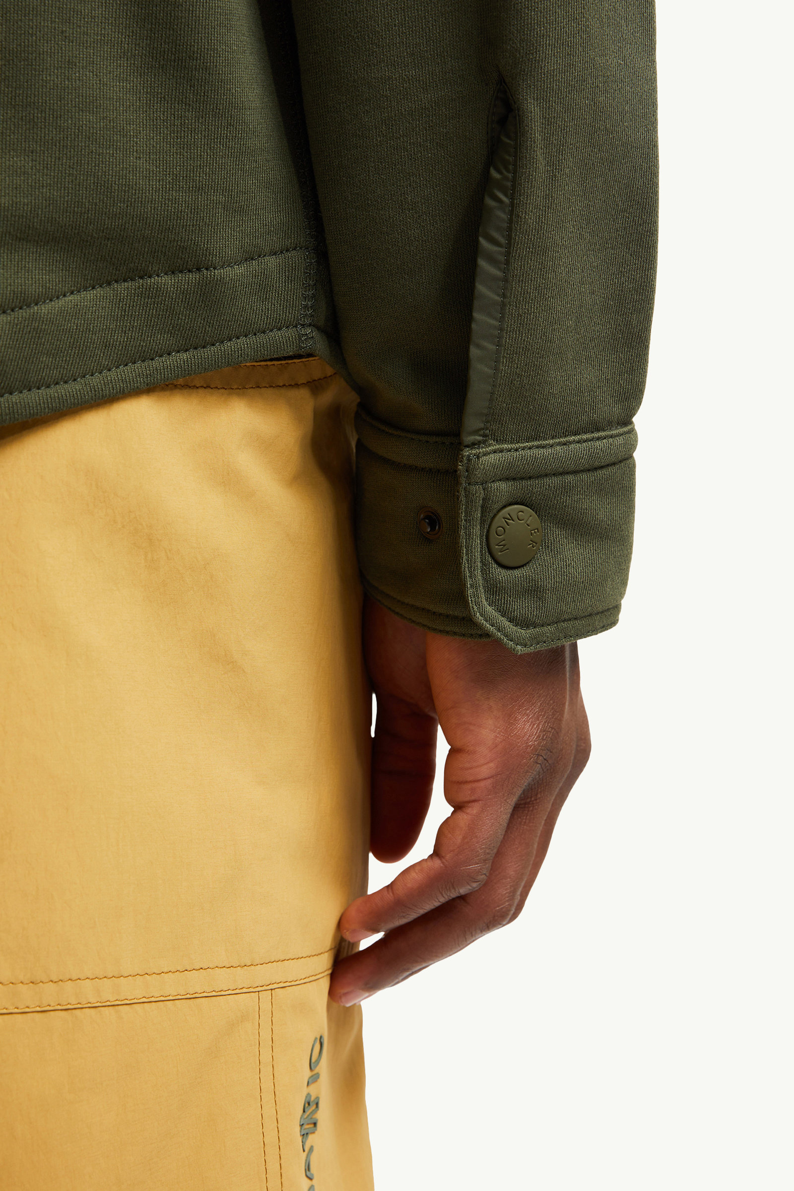 Cotton Shirt Men Olive Green Moncler 8