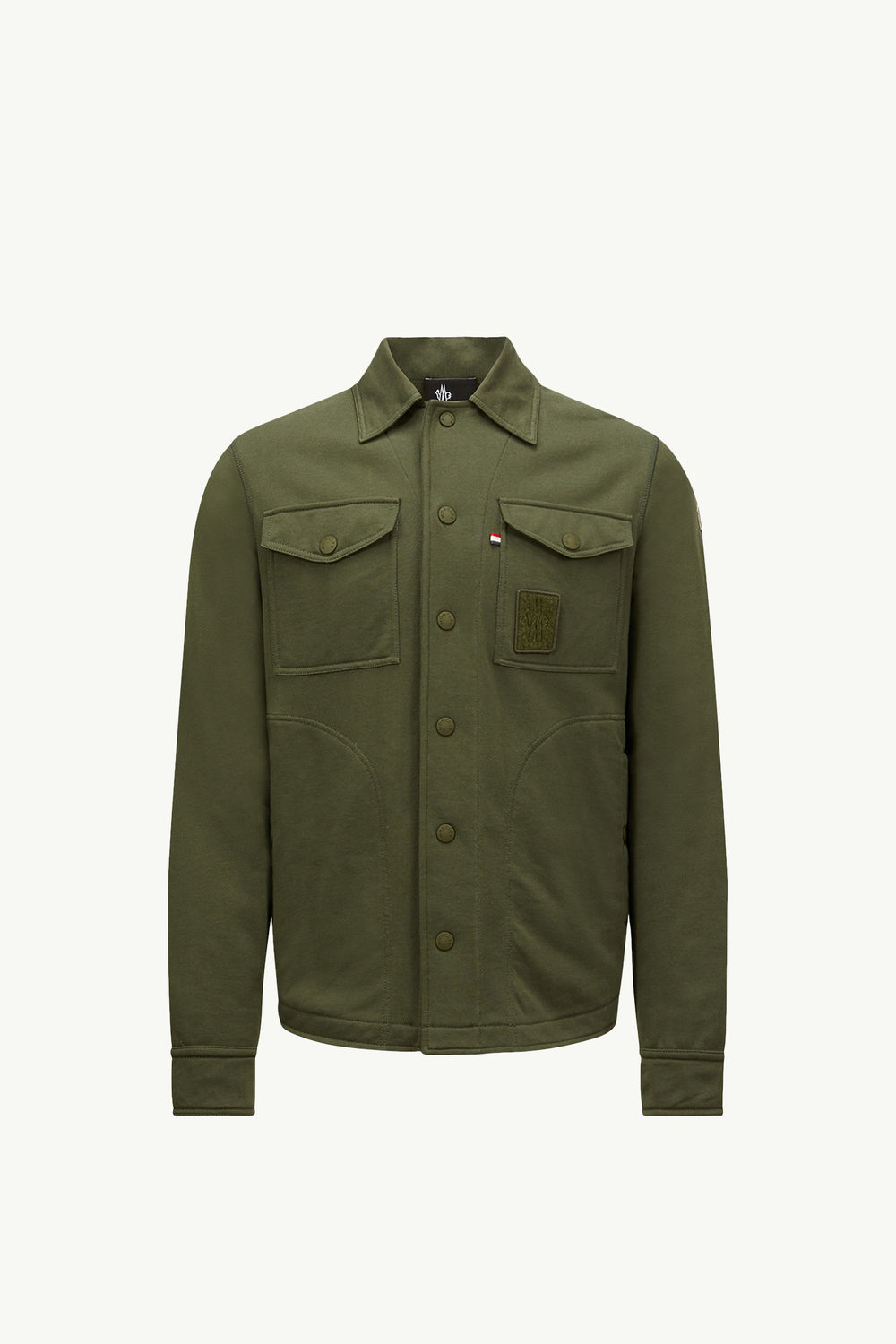 Cotton Shirt Men Olive Green Moncler 2