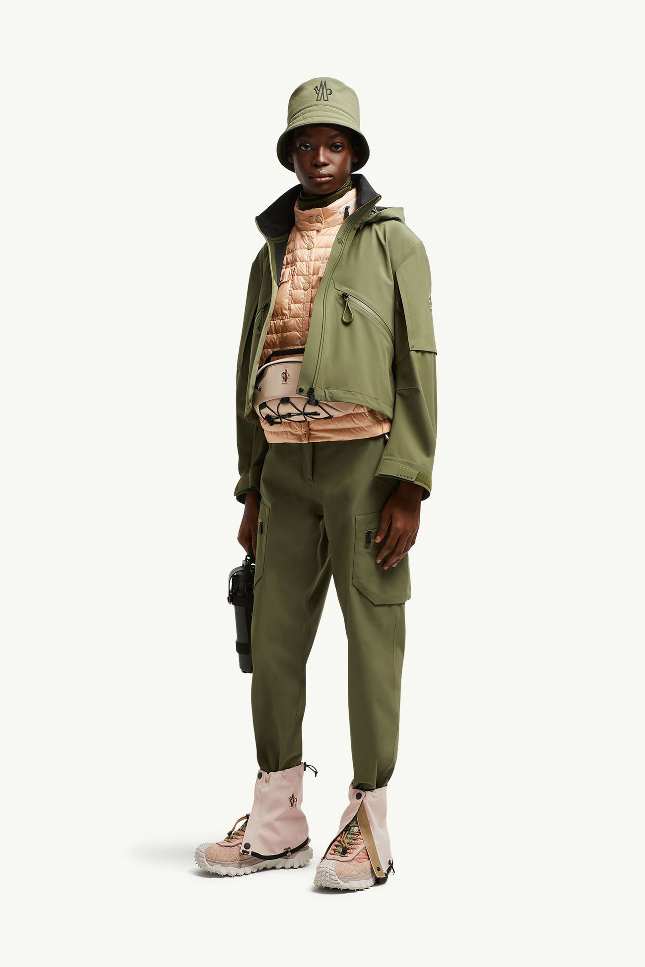 Kibira Shell-Jacke mit Kapuze Damen Salbeigrün Moncler 0