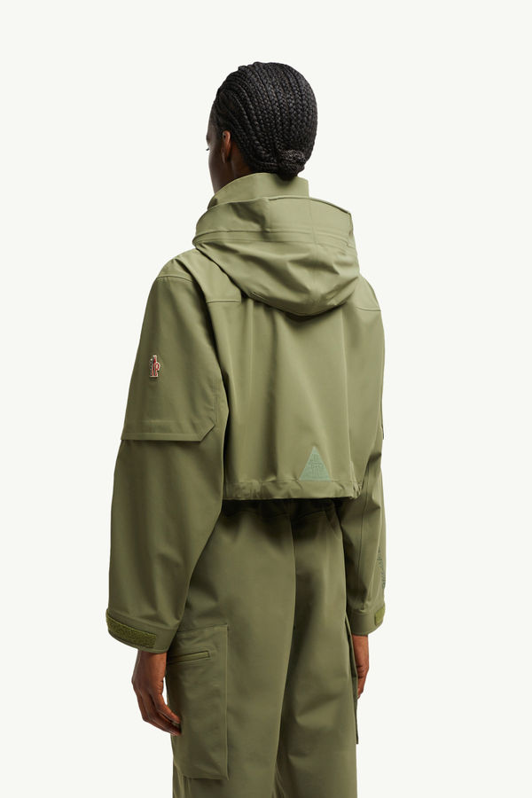 Kibira Hooded Shell Jacket Women Sage Green Moncler 4
