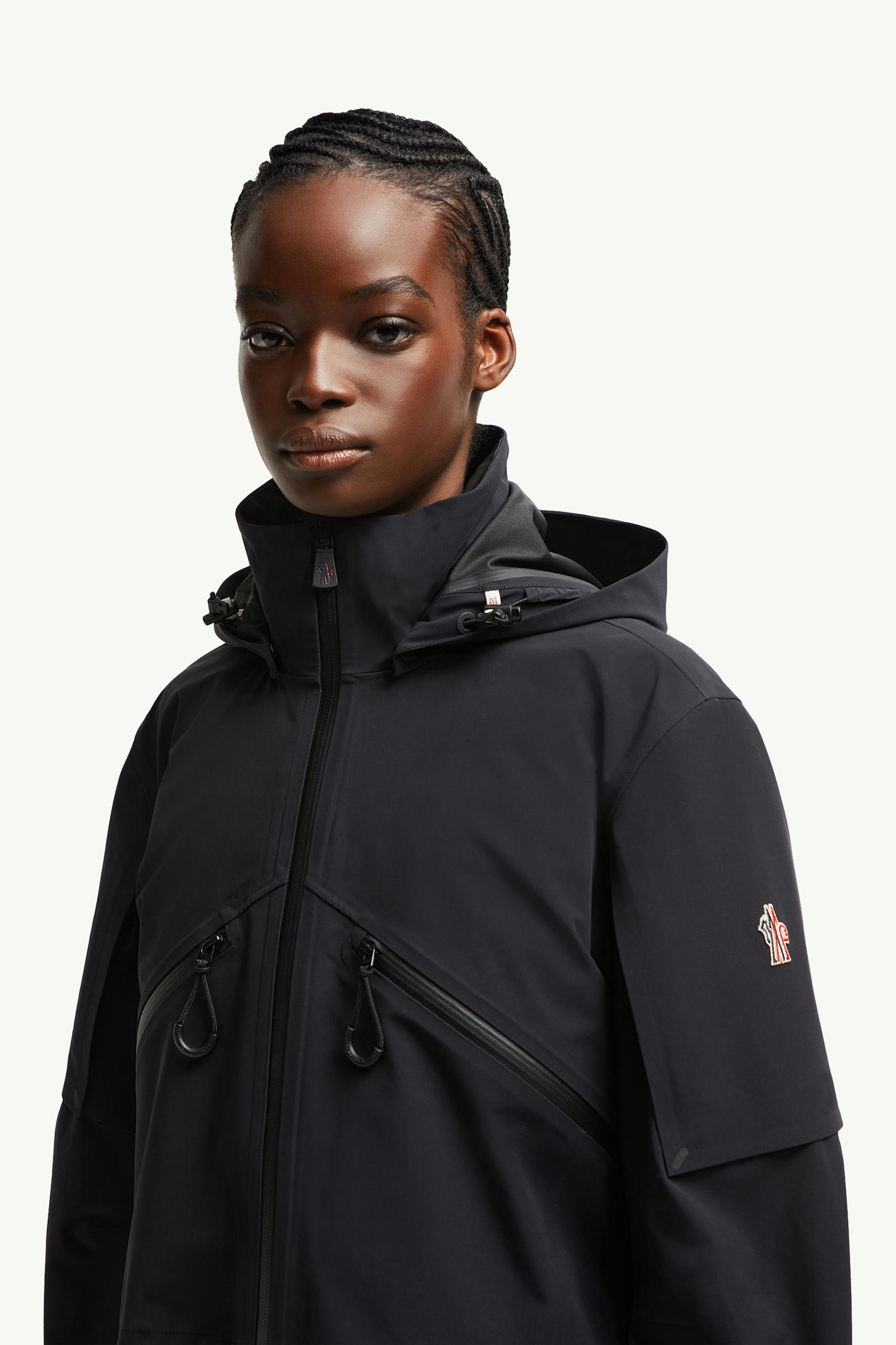 Kibira Hooded Shell Jacket Women Black Moncler 7