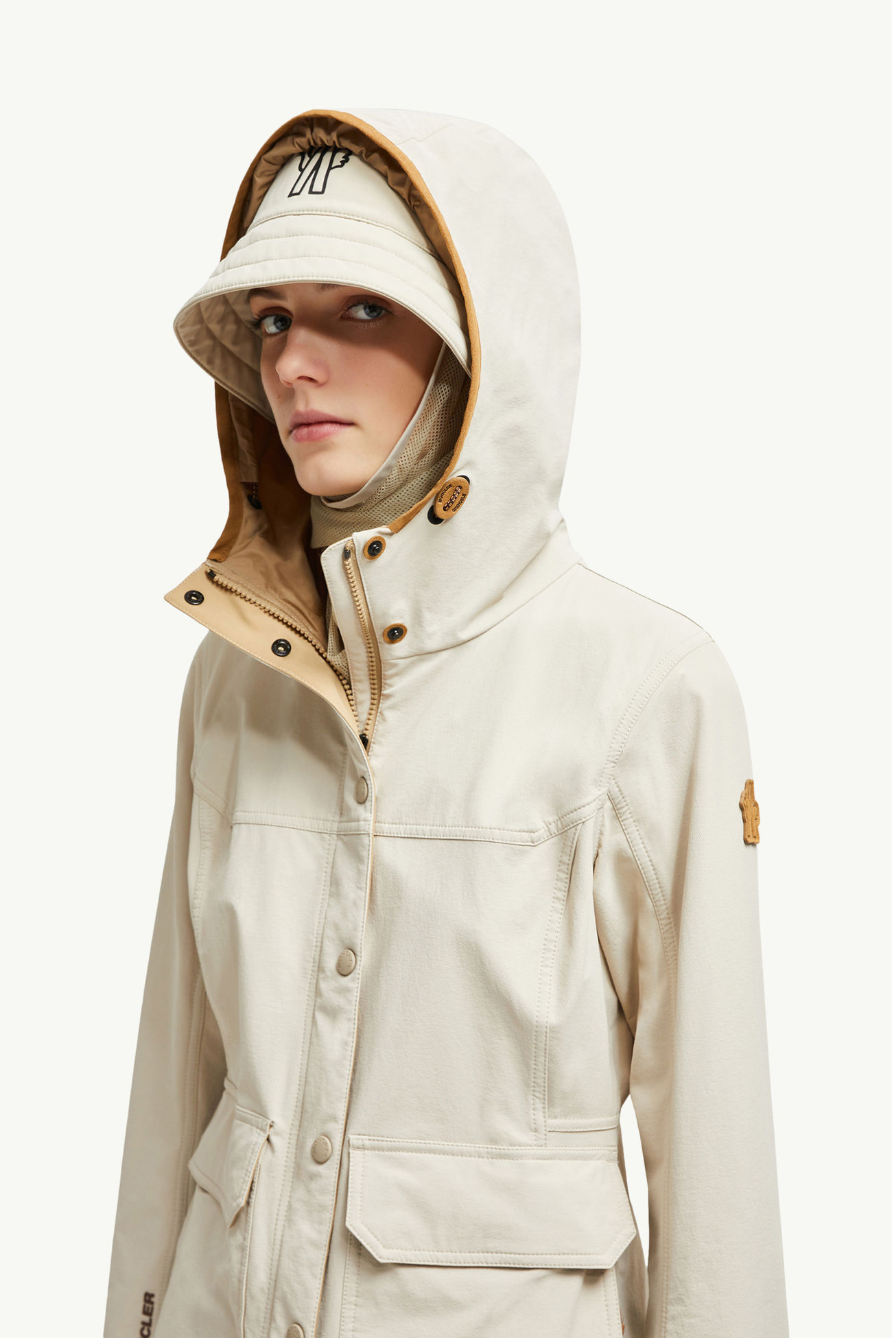 Timah女士连帽夹克外套 女士 米色 Moncler 1