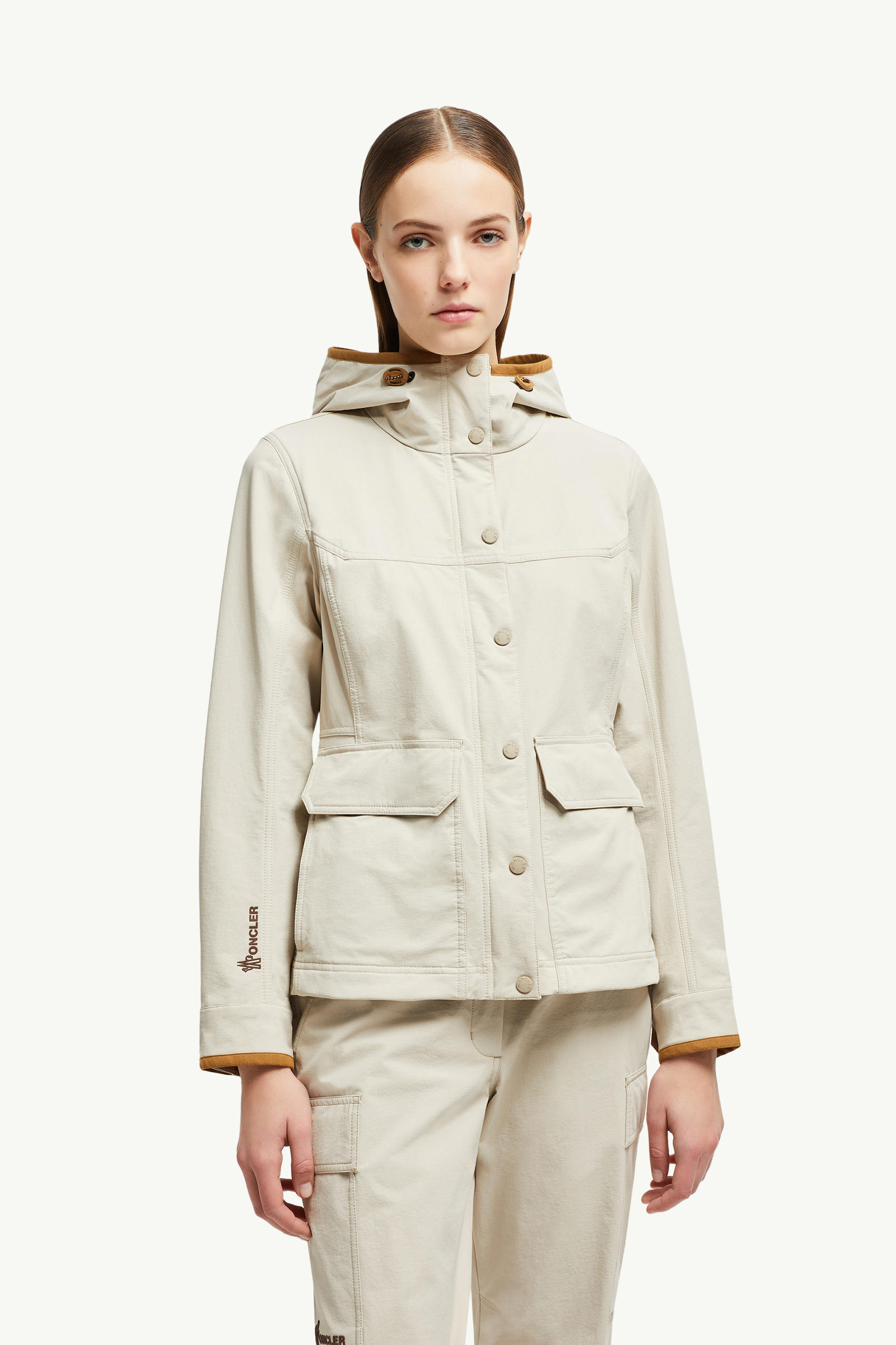 Timah Hooded Windbreaker Women Beige Moncler 3