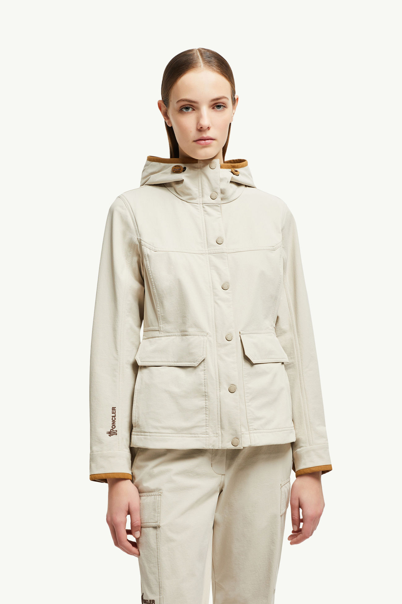 Timah女士连帽夹克外套 女士 米色 Moncler 3