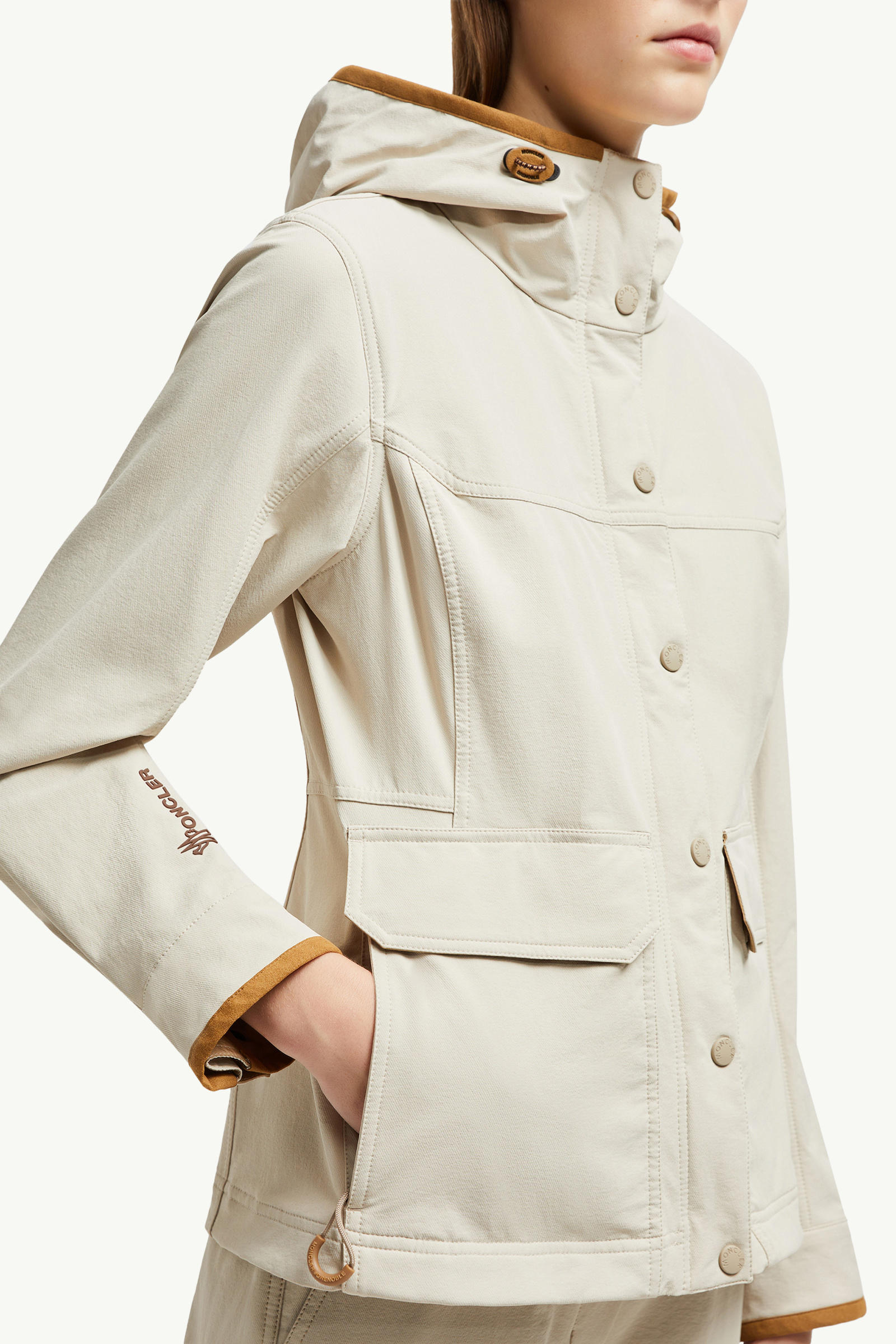 Timah Hooded Windbreaker Women Beige Moncler 5