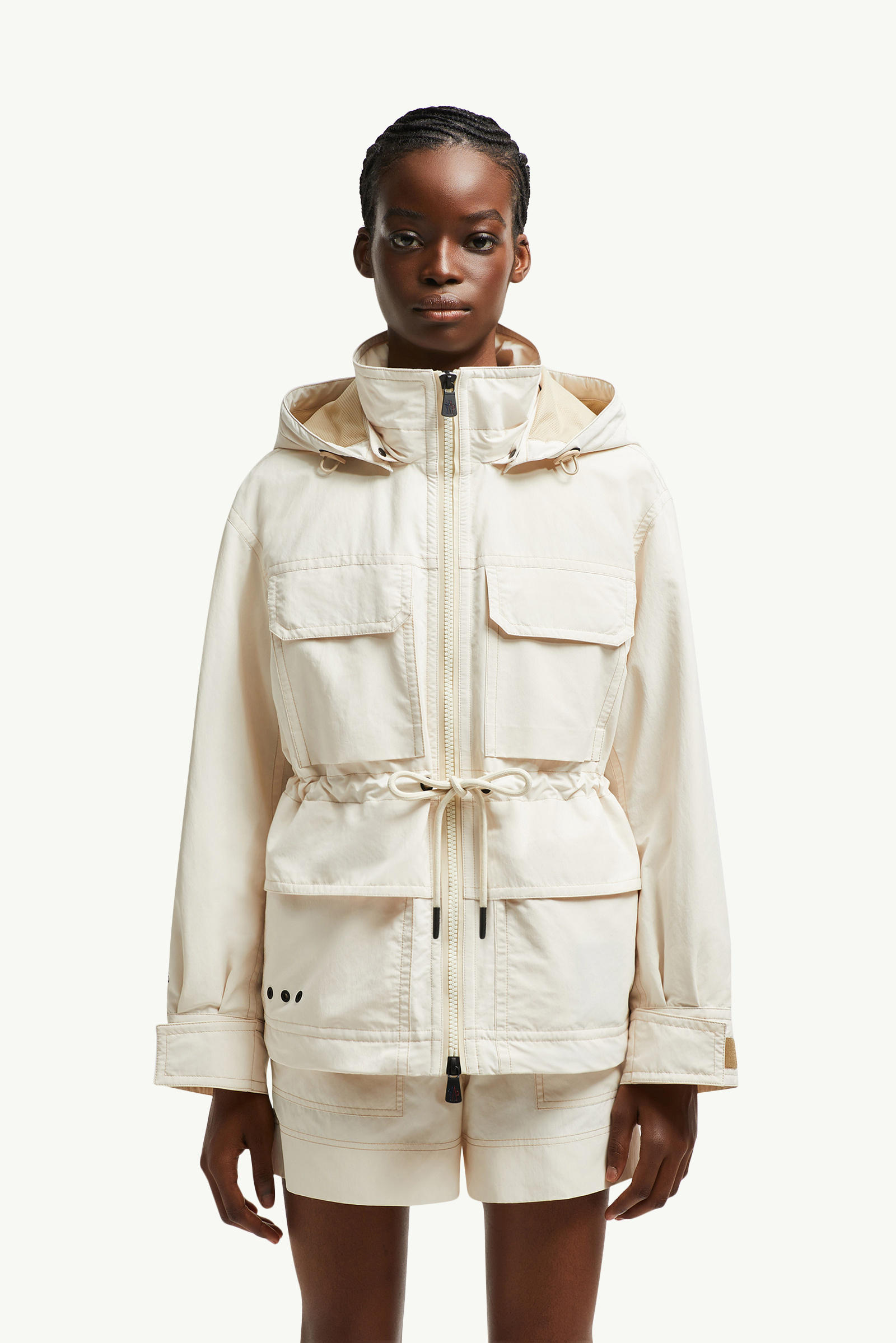Nimba Hooded Field Down Jacket Women White Moncler 3