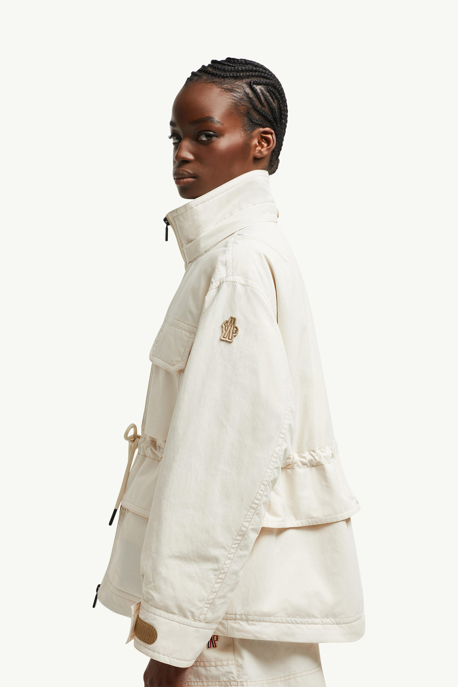 Nimba Hooded Field Down Jacket Women White Moncler 7