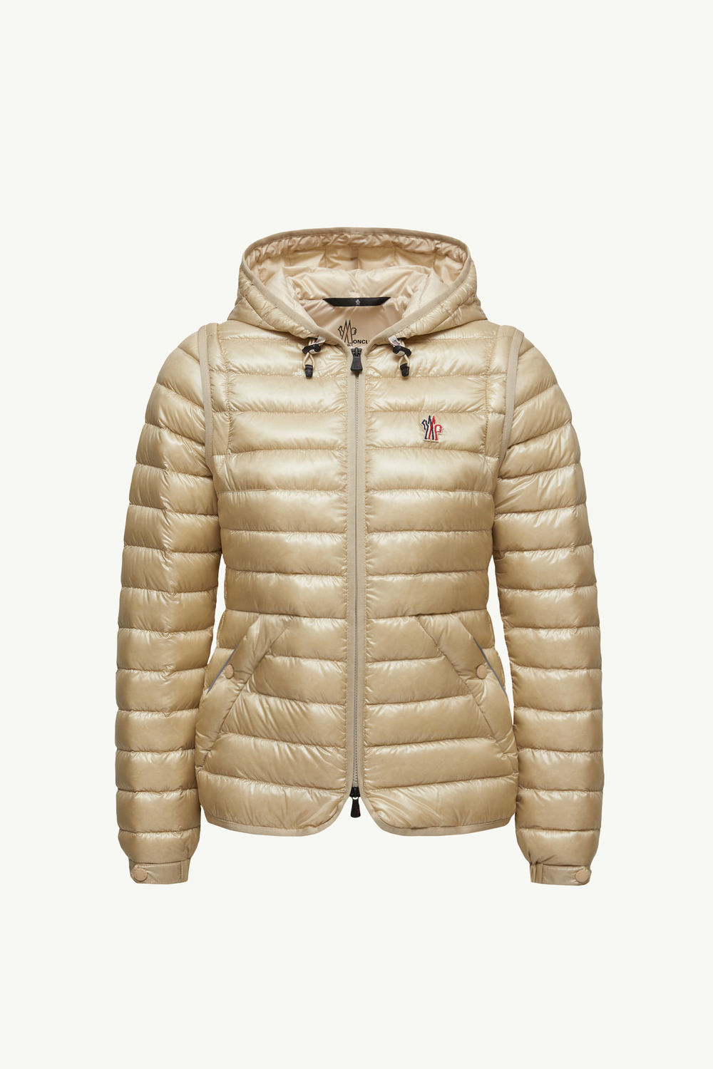 Karura 2-in-1 Hooded Short Down Jacket Women Sand Beige Moncler 2