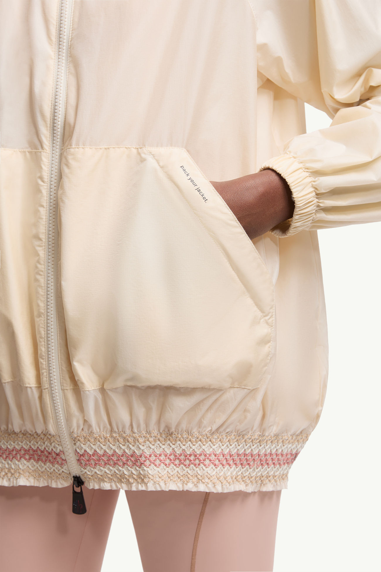 Samedans verstaubare Kapuzenjacke Damen Weiß-Elfenbein Moncler 5