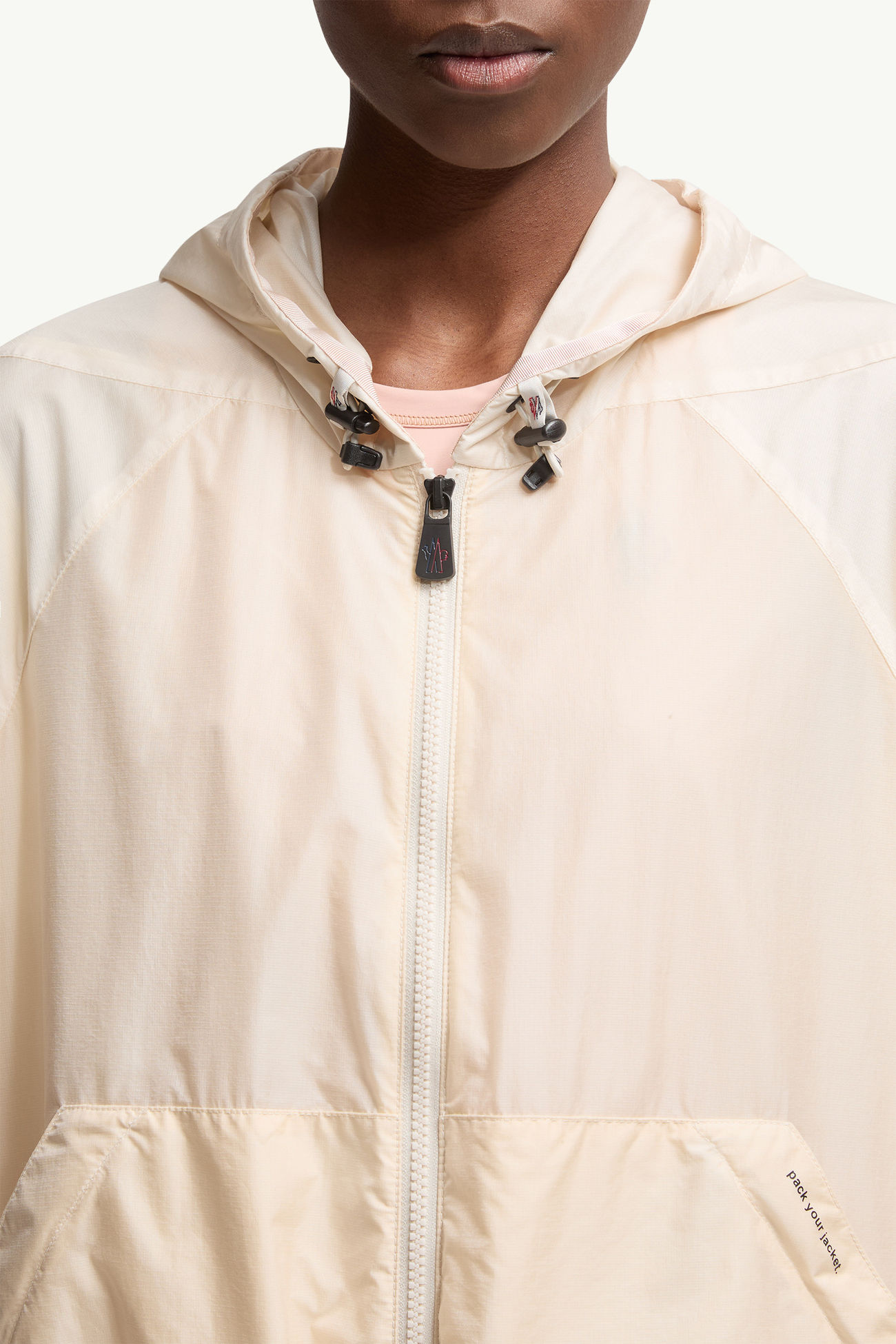 Chaqueta con capucha plegable Samedans Mujer Blanco Marfil Moncler 6