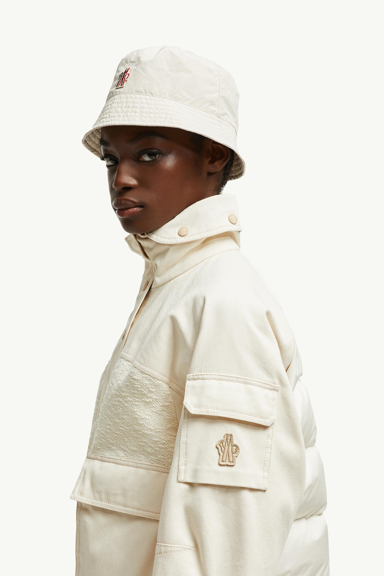 MONCLER ホワイトキャップ ストライプ付き Brandol / MONCLER モンクレール 帽子 ワンポイントロゴ