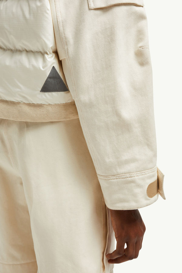 Doudoune courte en coton bouclé Soignes Femmes Blanc Ivoire Moncler 5