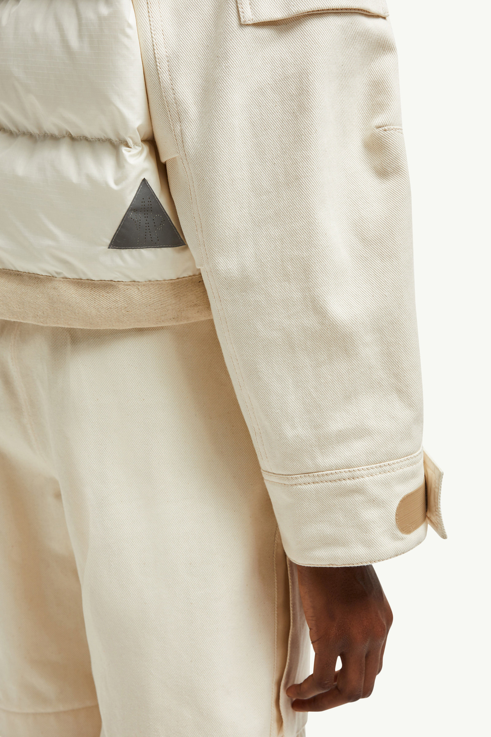 Doudoune courte en coton bouclé Soignes Femmes Blanc Ivoire Moncler 5
