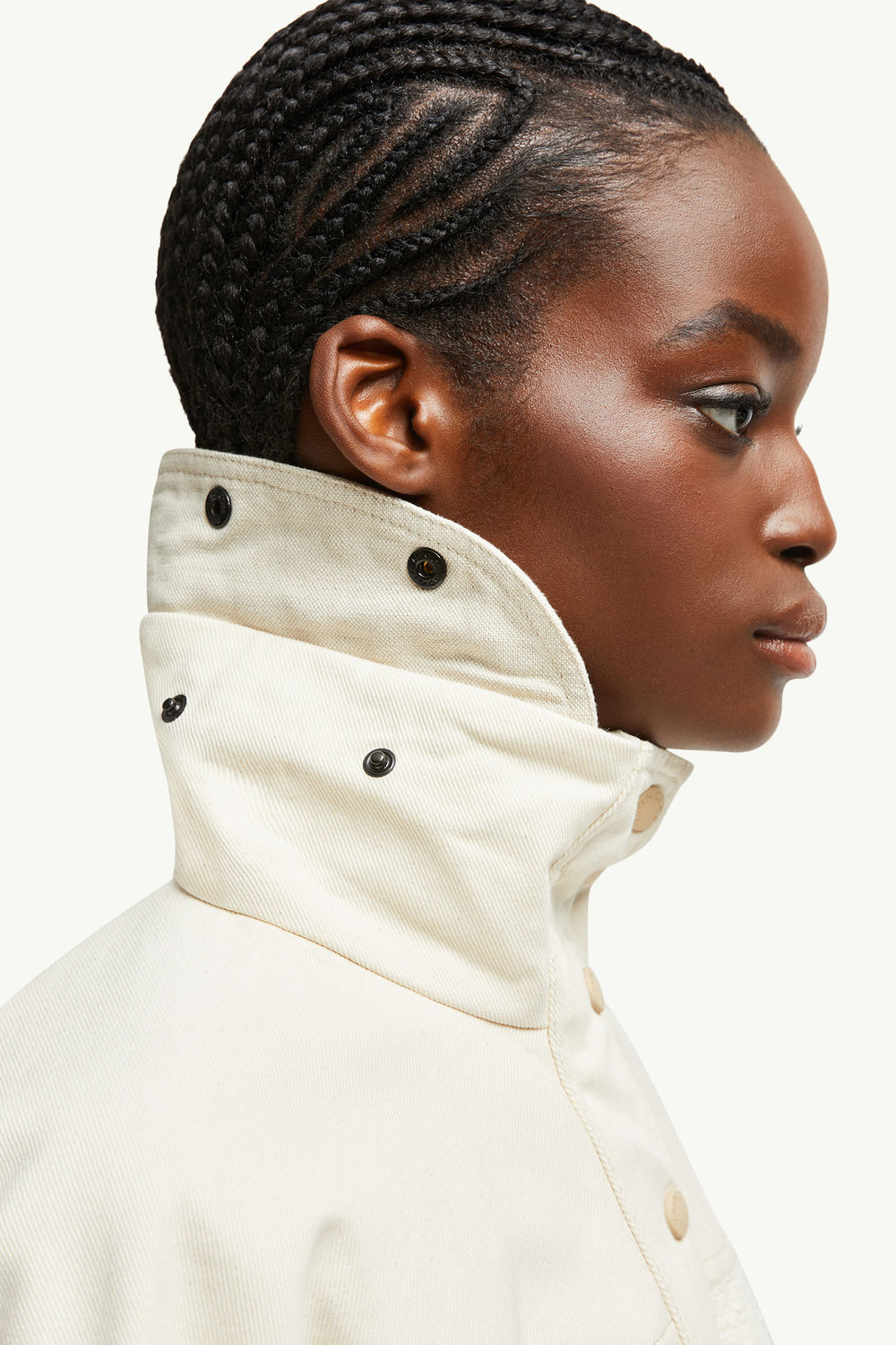Soignes Bouclé & Cotton Short Down Jacket Women White Ivory Moncler 7
