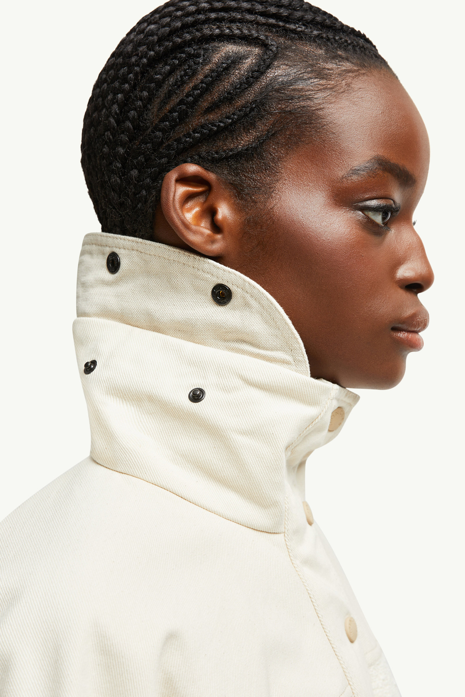 Soignes Bouclé & Cotton Short Down Jacket Women White Ivory Moncler 7