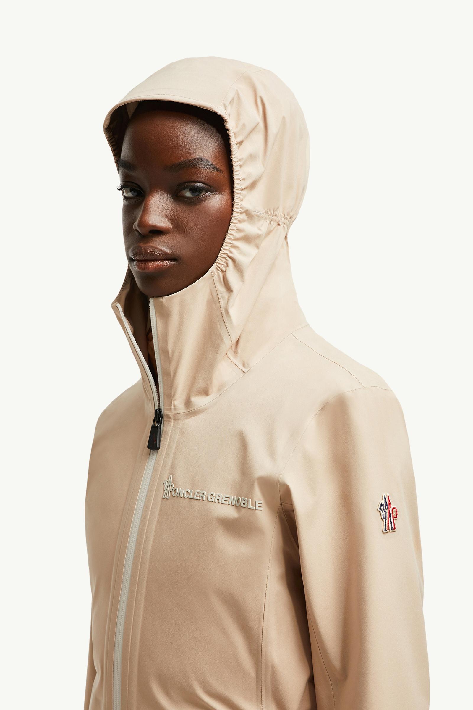 モンクレール ベージュ Al Tai ナイロンジャケット 10anni 140 Light Beige Aruna Shearling-Trimmed Hooded Down Jacket - Down