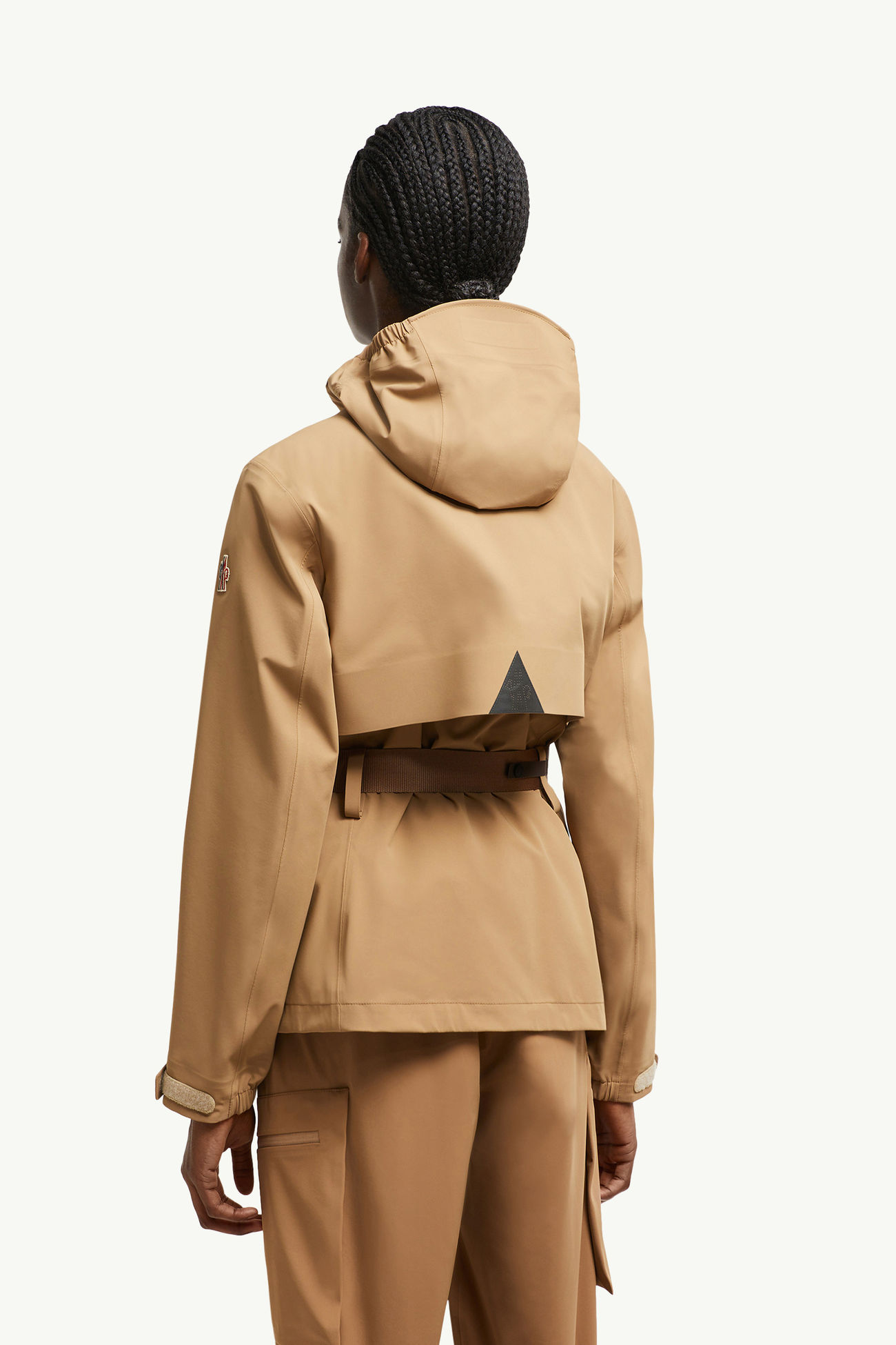 Fex 후드 쉘 재킷 여성 카멜 베이지 Moncler 4