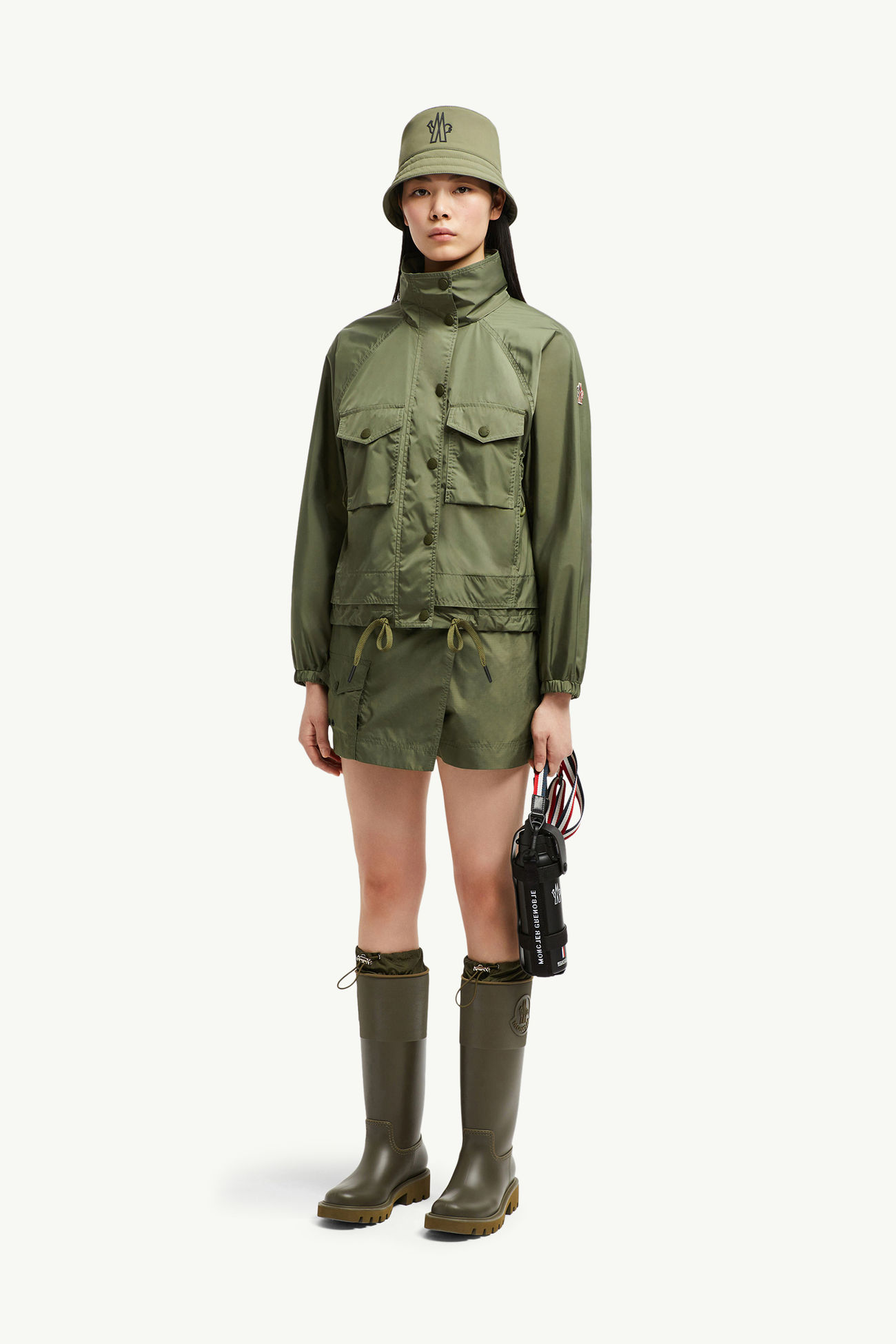 Nor Kapuzenjacke Damen Salbeigrün Moncler 0