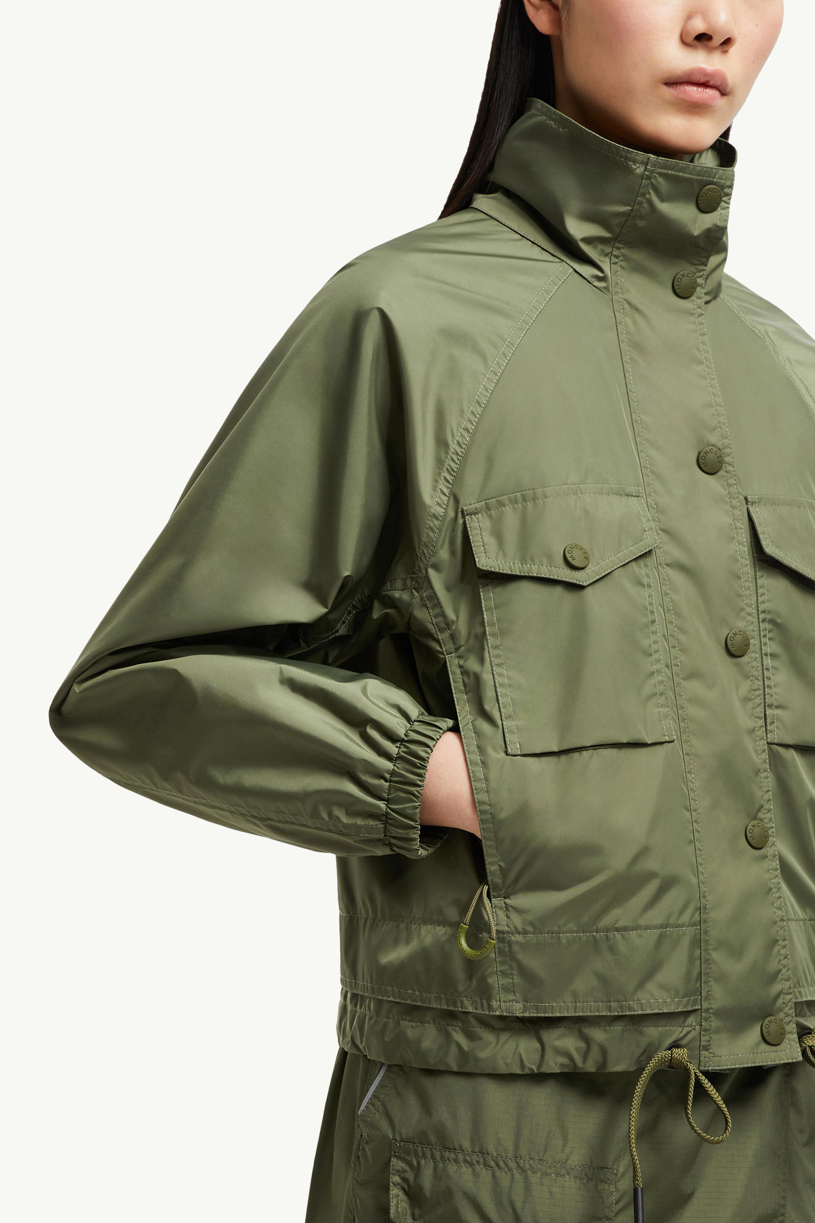 Nor Hooded Jacket Women Sage Green Moncler 5