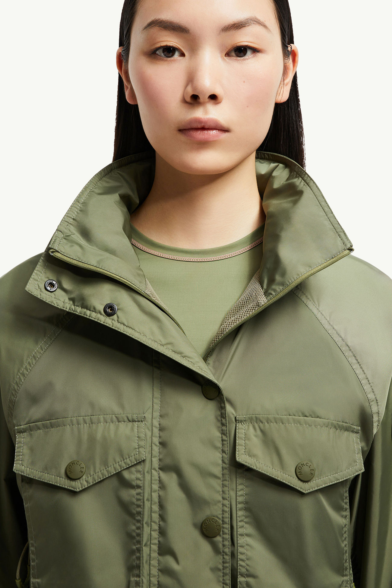 Nor Kapuzenjacke Damen Salbeigrün Moncler 6