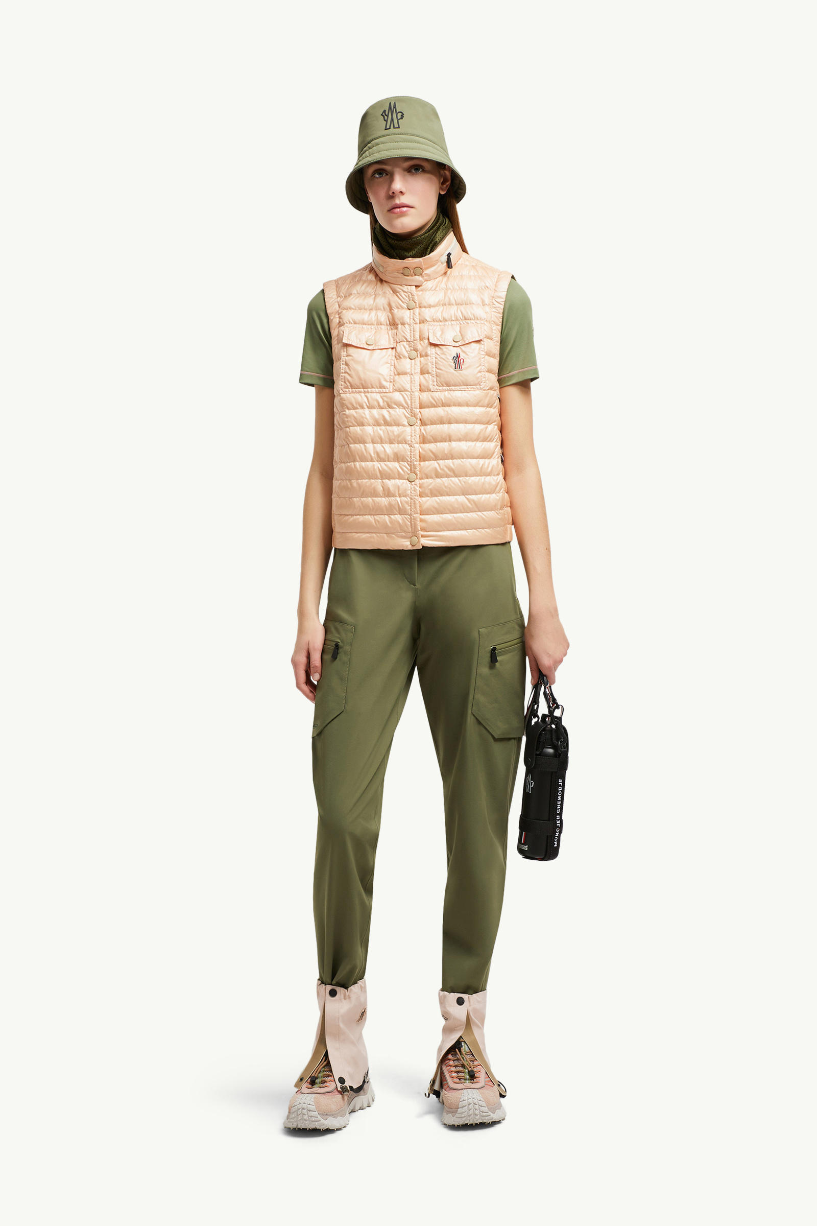 Gumiane Hooded Down gilet Women Pink Moncler 0