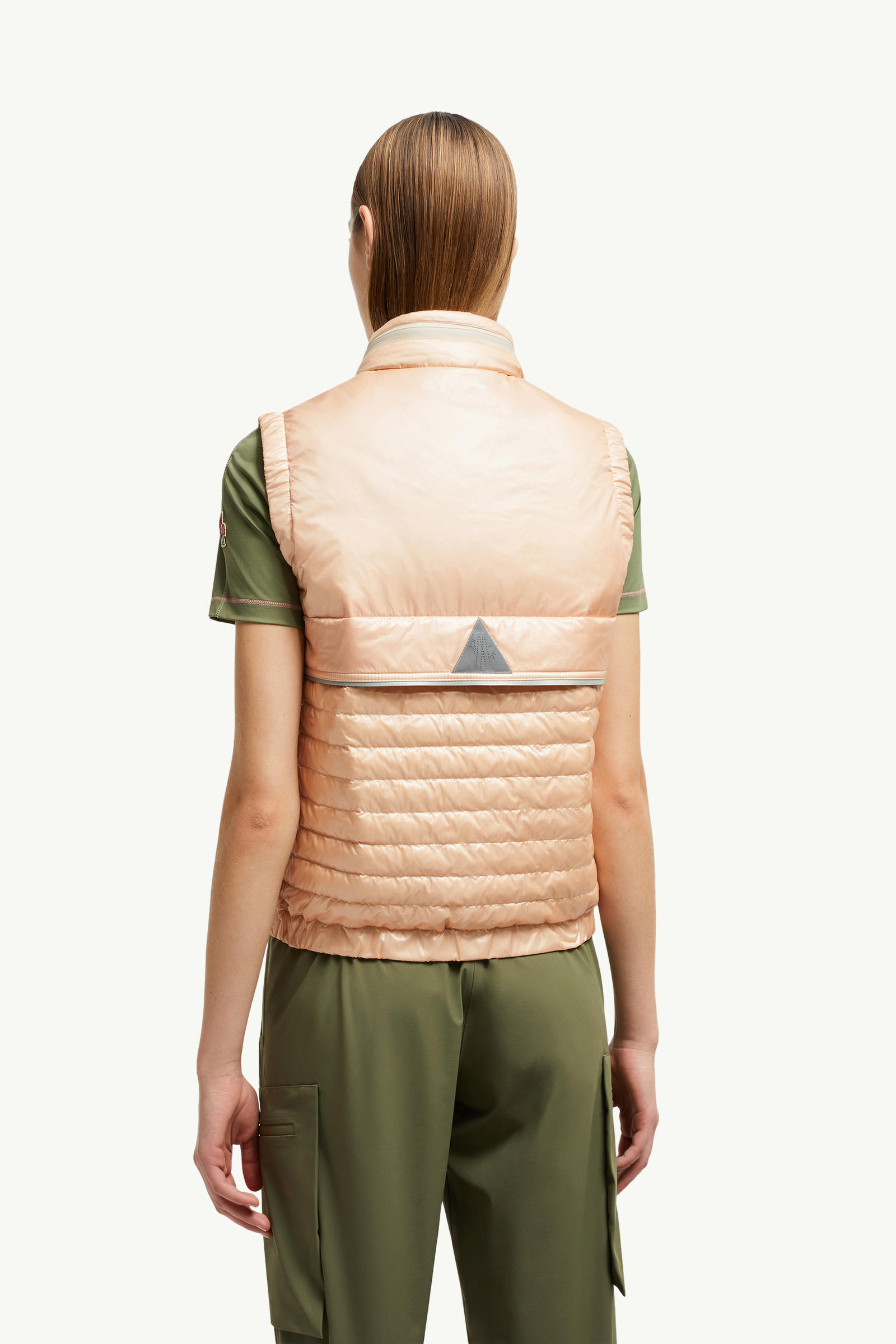 Gumiane Hooded Down gilet Women Pink Moncler 4