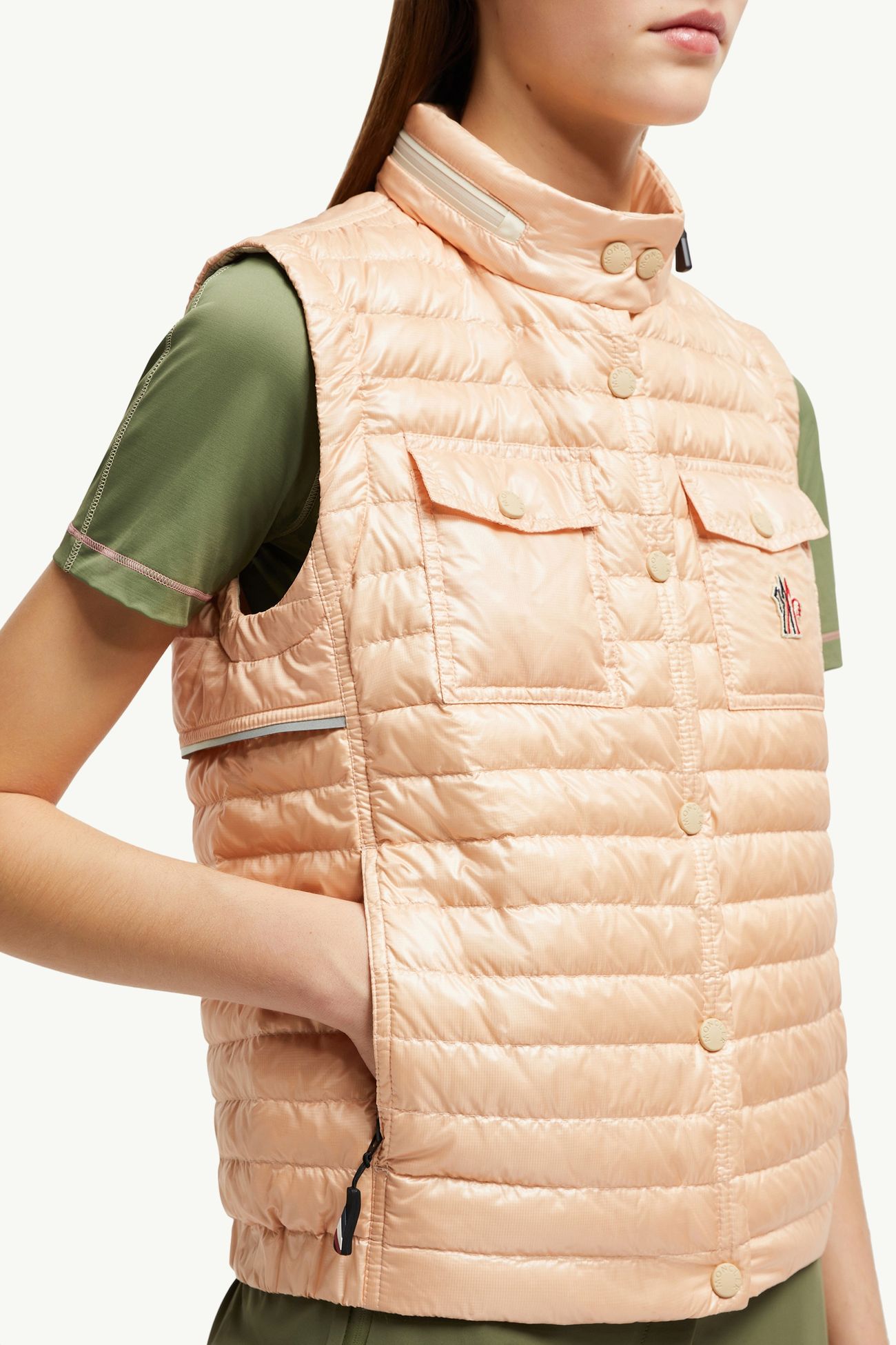 Gumiane Hooded Down Vest Women Pink Moncler 5