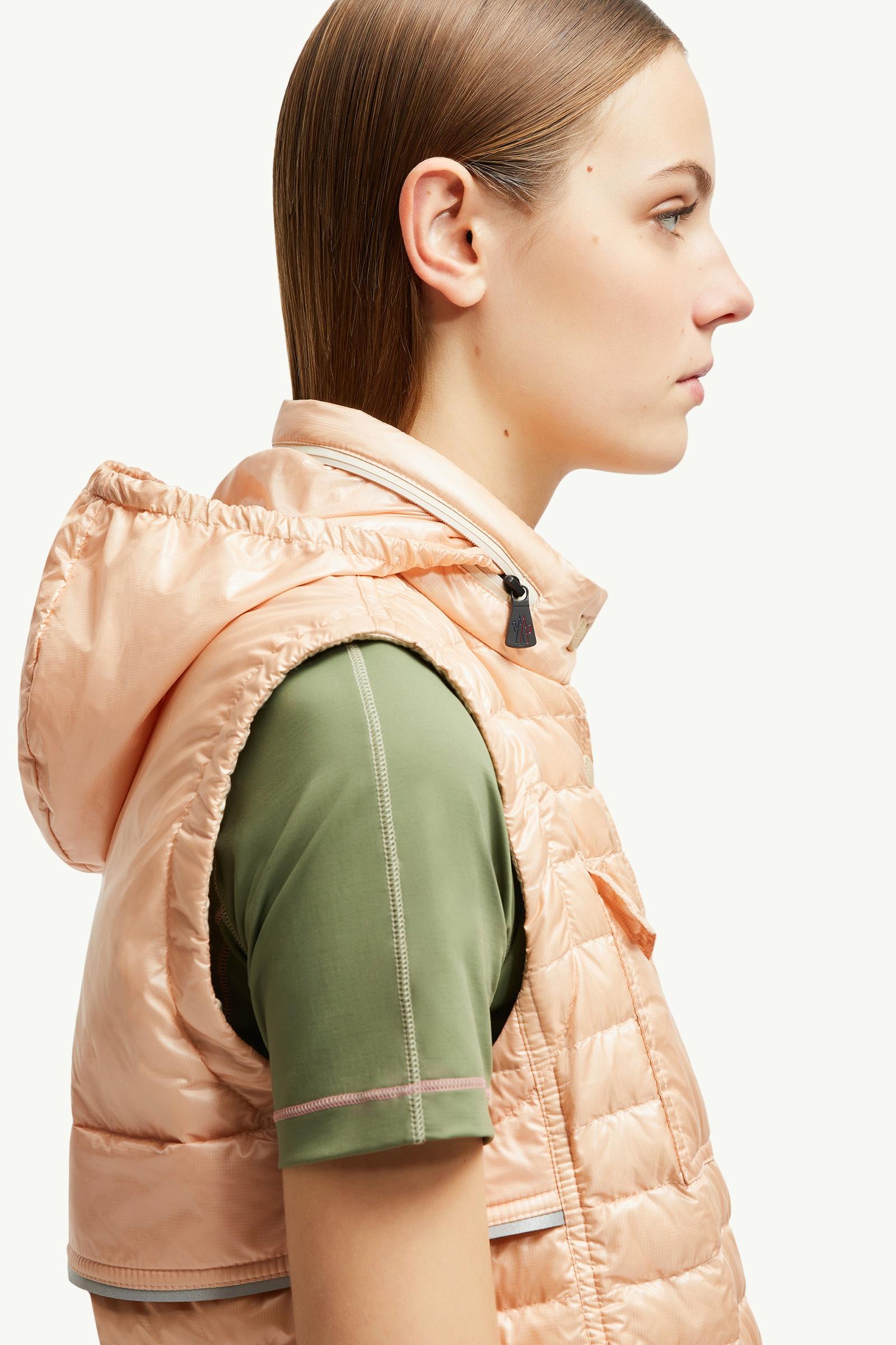 Pink Gumiane Hooded Down Vest - Vests for Women | Moncler US