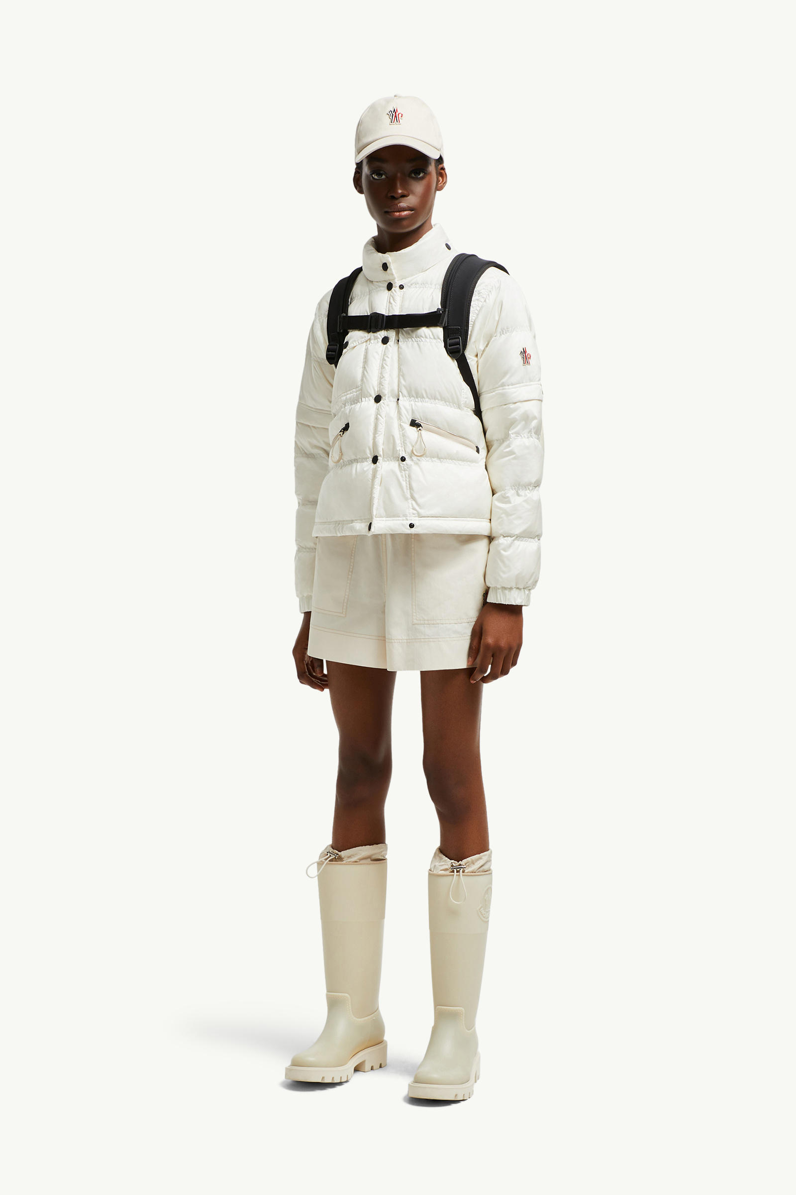 Mauduit Packable 2-in-1 Short Down Jacket Women White Moncler 0