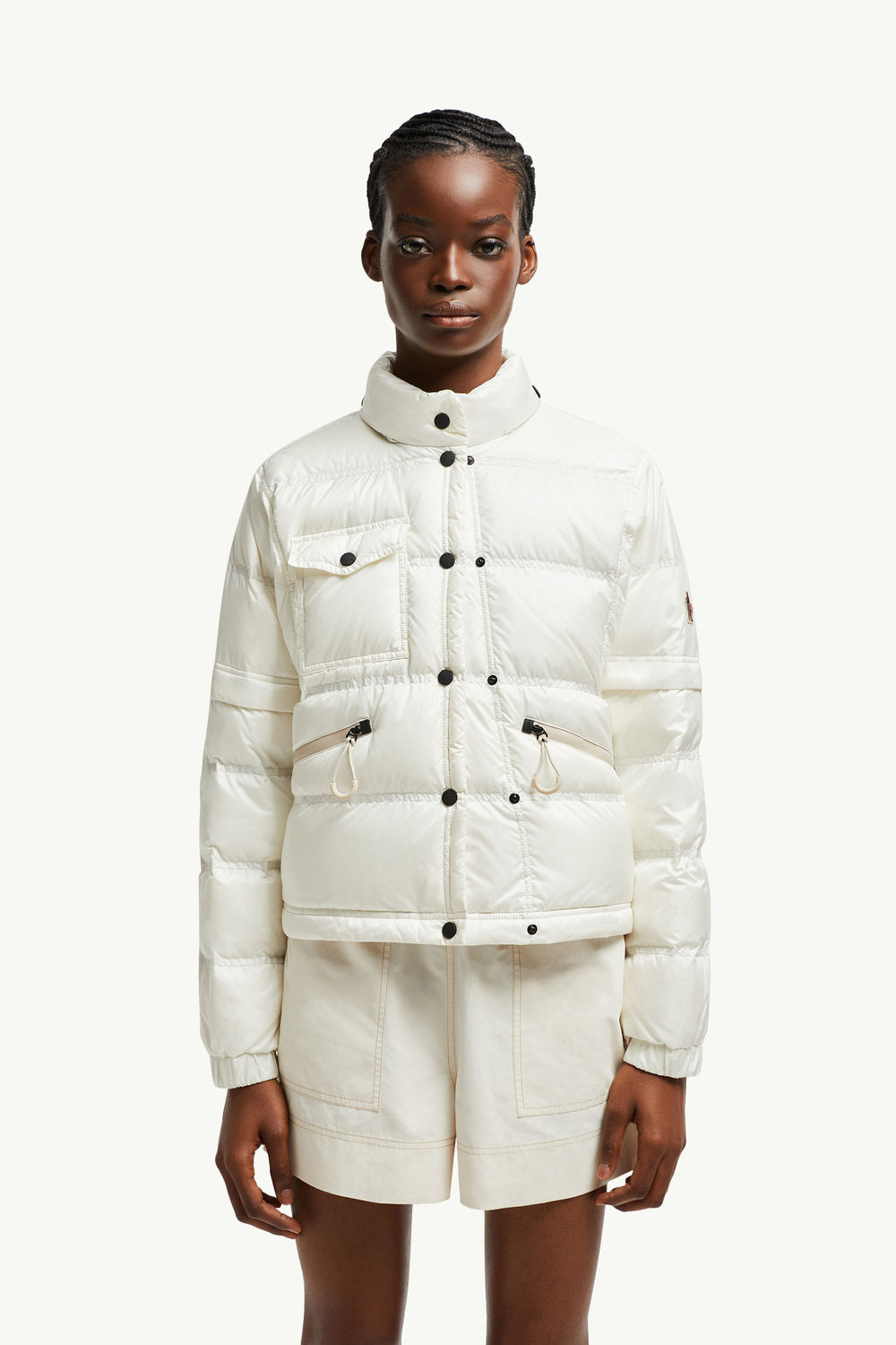 Mauduit Packable 2-in-1 Short Down Jacket Women White Moncler 3
