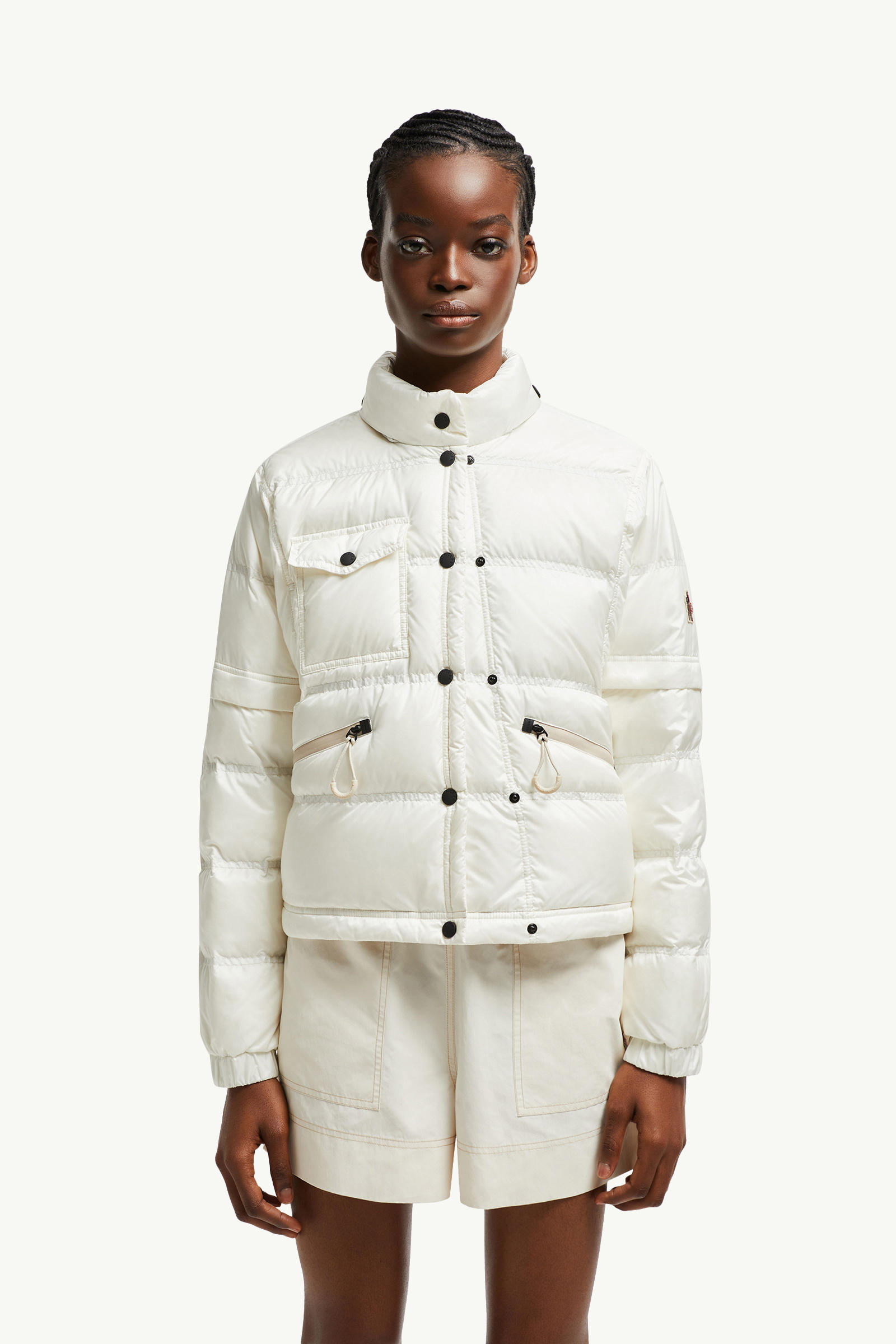 Mauduit Packable 2-in-1 Short Down Jacket Women White Moncler 3
