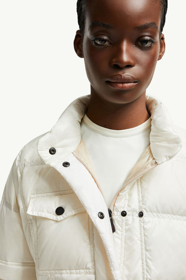 Mauduit Packable 2-in-1 Short Down Jacket Women White Moncler 6