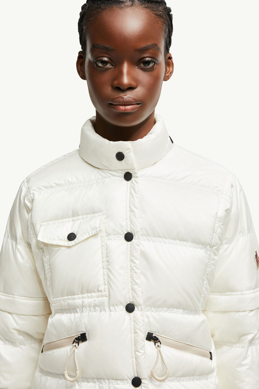 Mauduit Packable 2-in-1 Short Down Jacket Women White Moncler 8