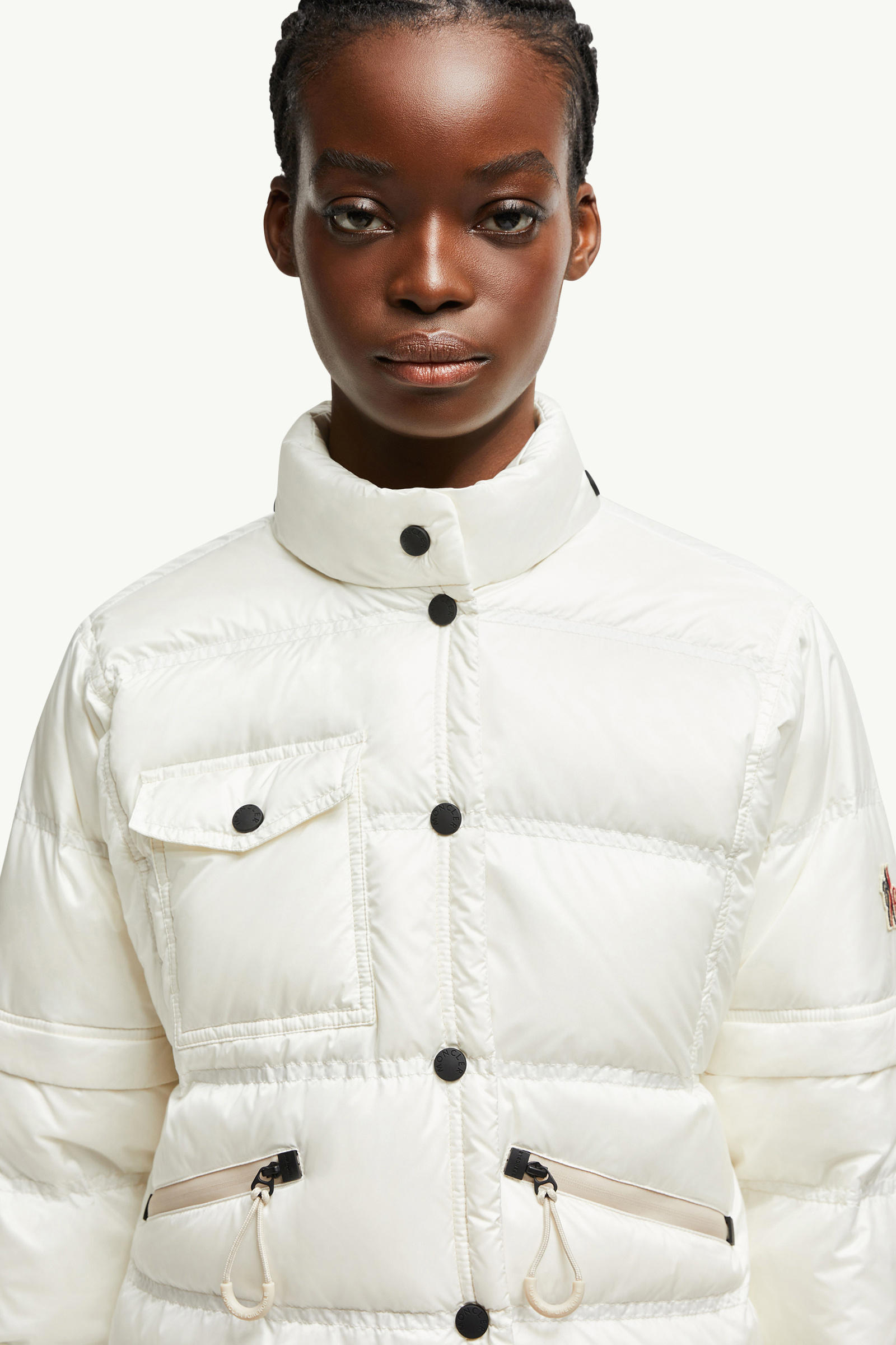 Mauduit Packable 2-in-1 Short Down Jacket Women White Moncler 8