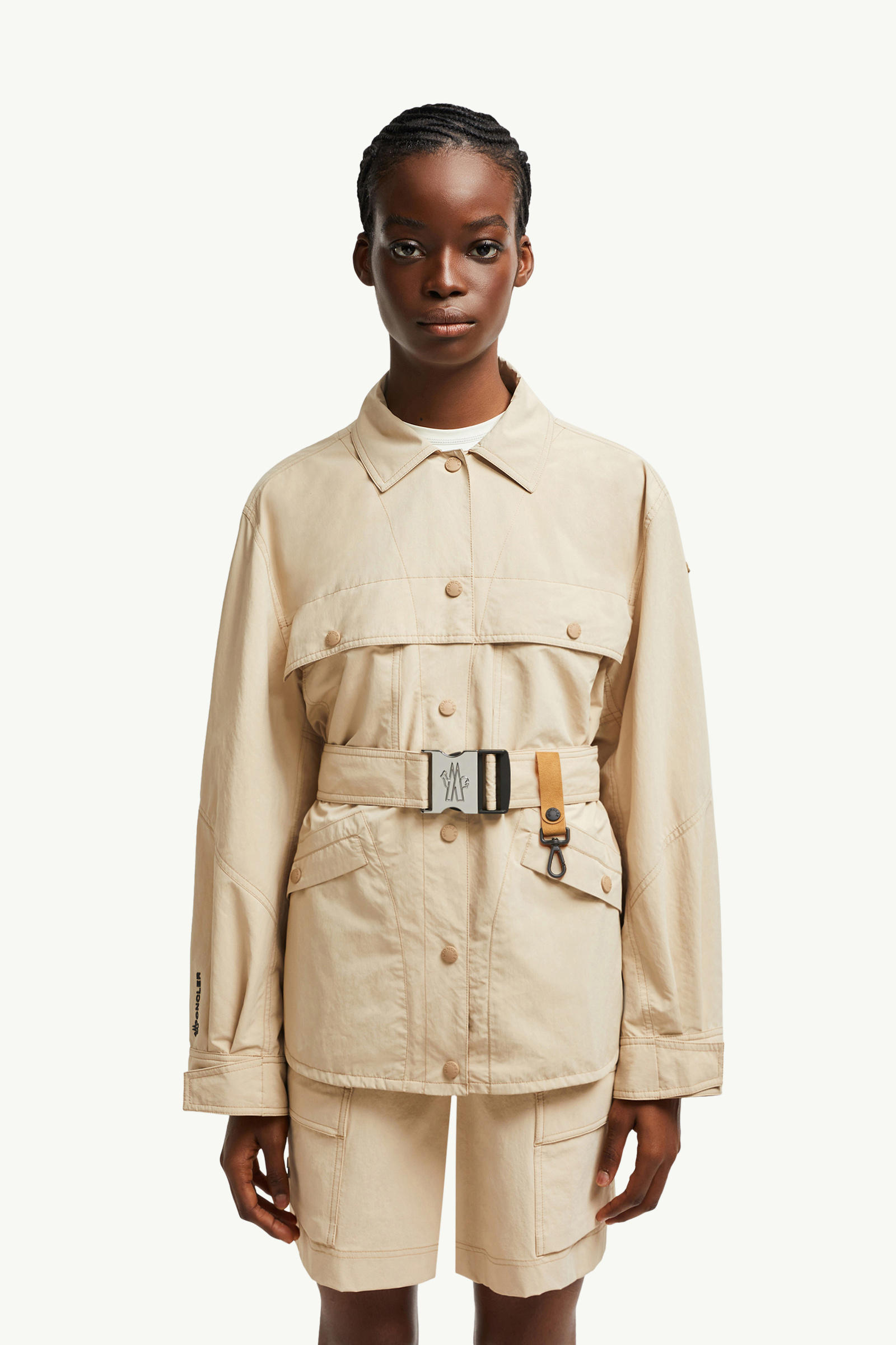 Kaeng Belted Field Jacket Women Beige Moncler 3