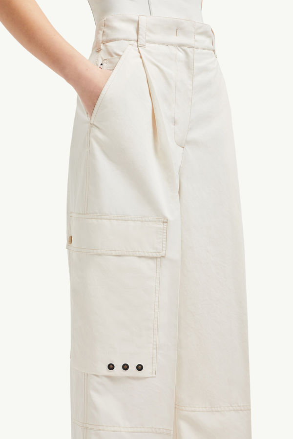 Hose aus technischem Froissé Damen Weiß Moncler 5