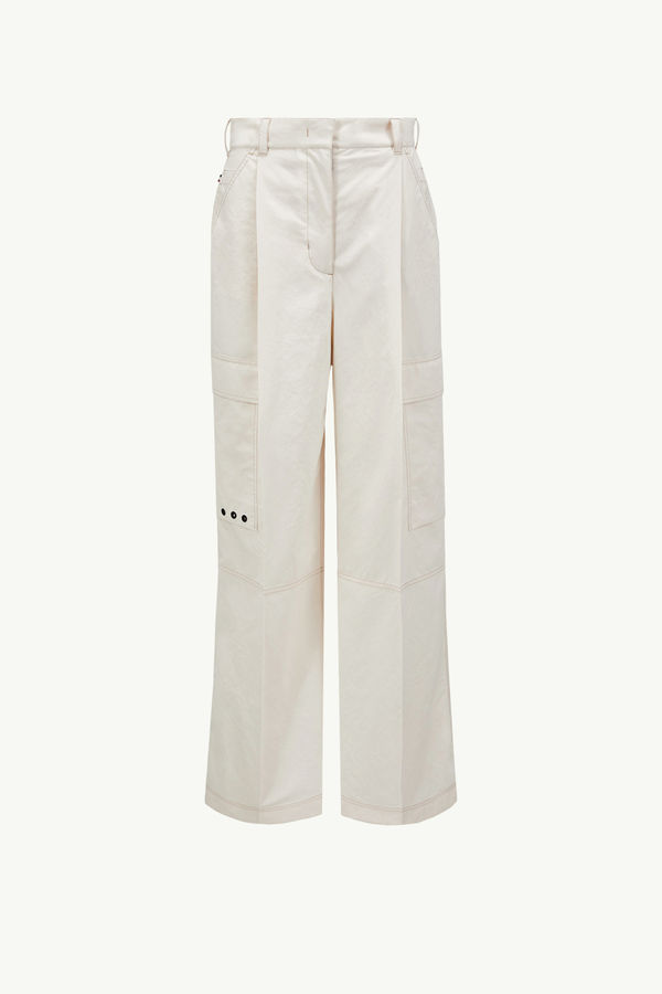 Pantalones de froissé técnico Mujer Blanco Moncler 2