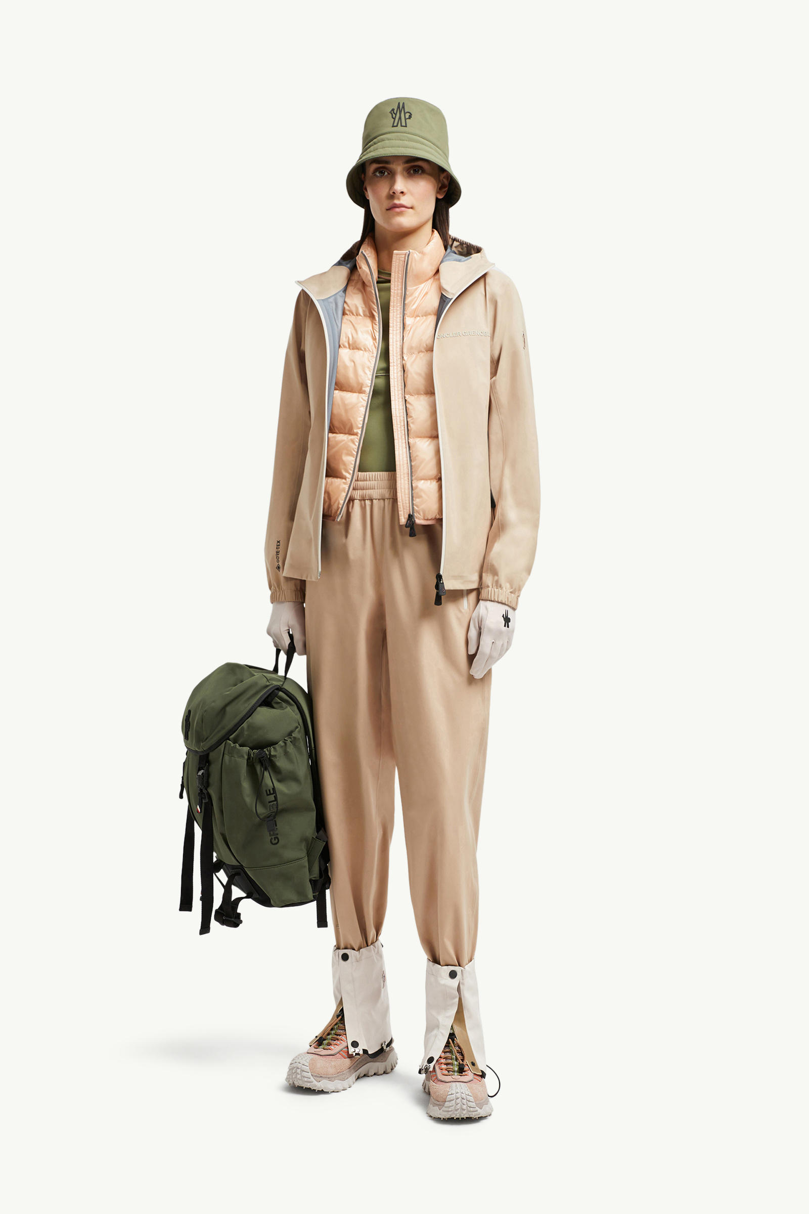 GORE-TEX Jogging Trousers Women Light Beige Moncler 0