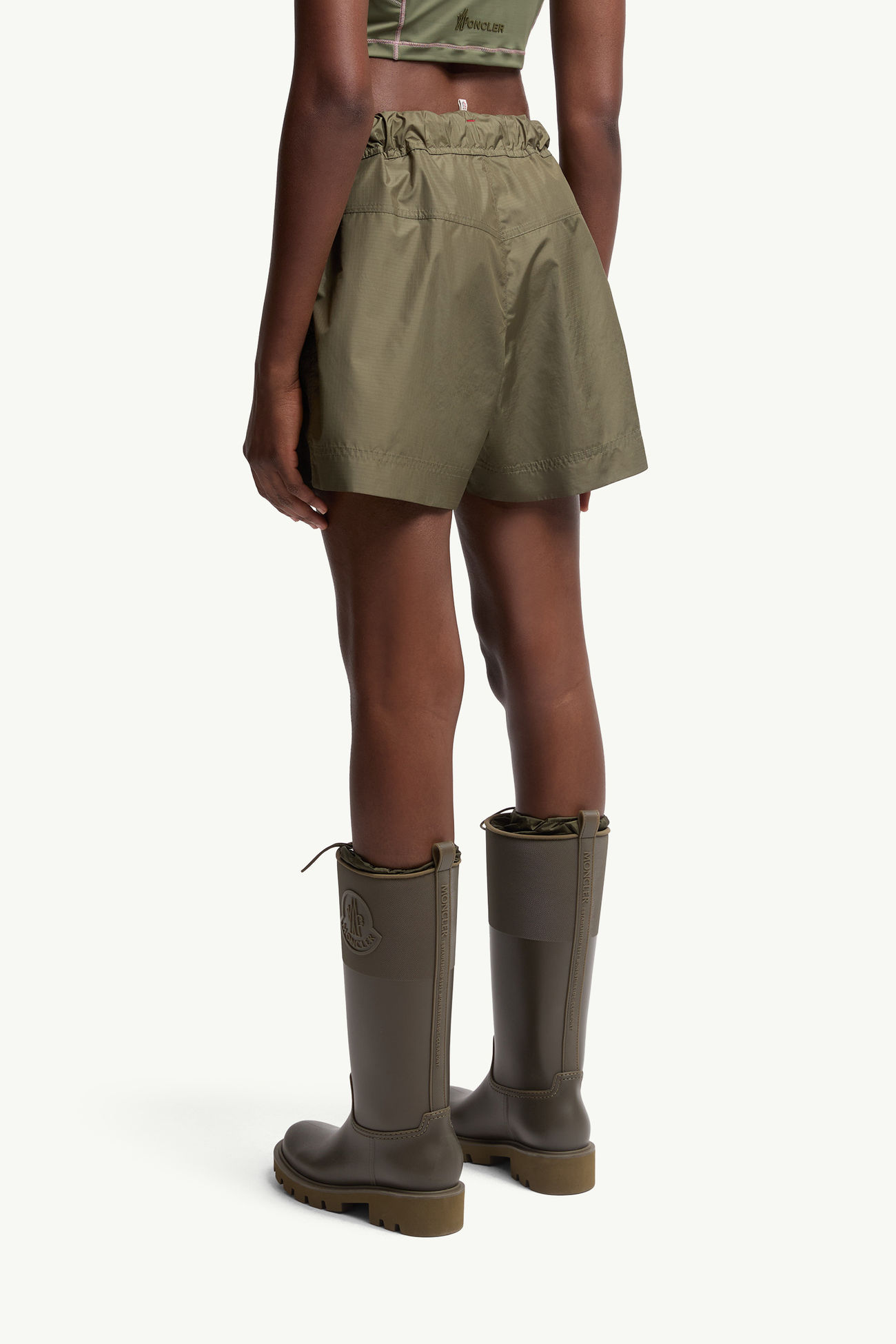 Mini skort con cintura Donna Verde Oliva Moncler 4