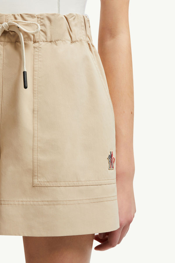 Technical Froissé Shorts Women Beige Moncler 1