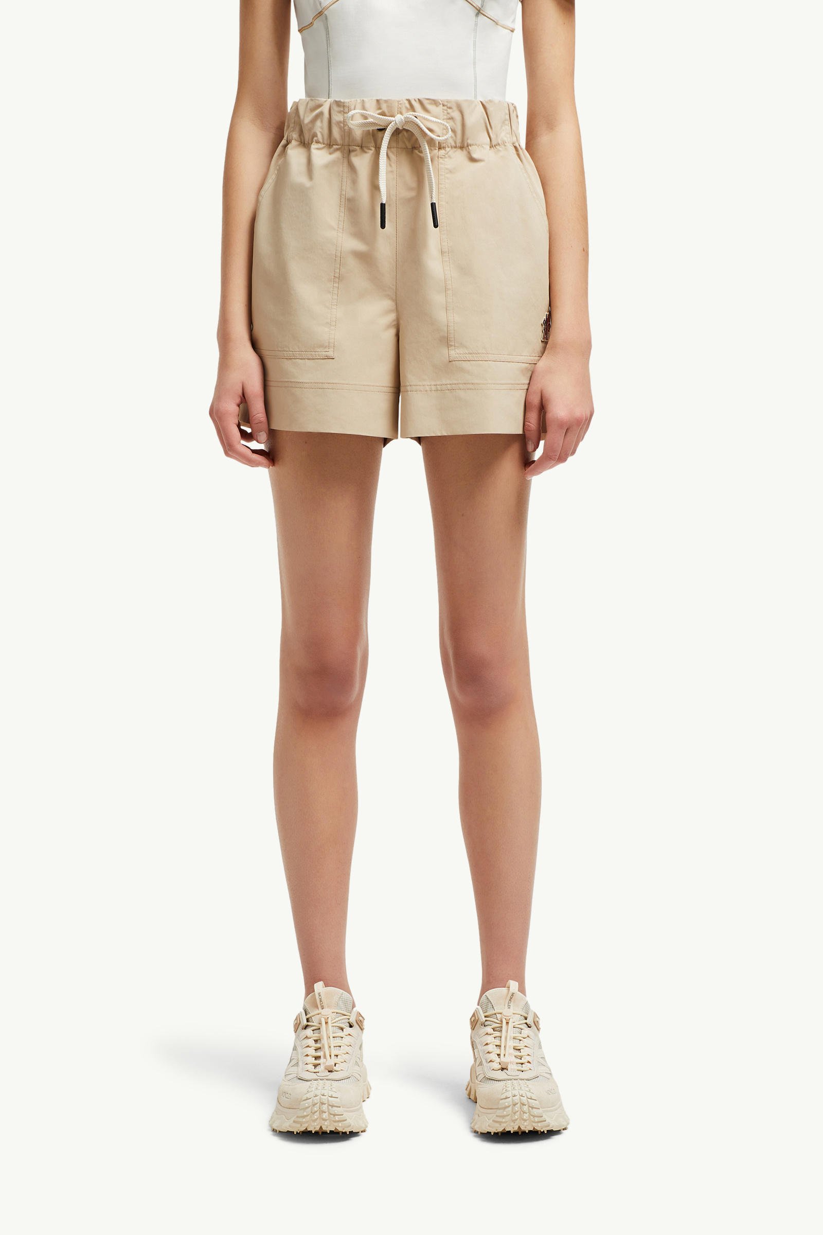 Shorts in froissé tecnico Donna Beige Moncler 3