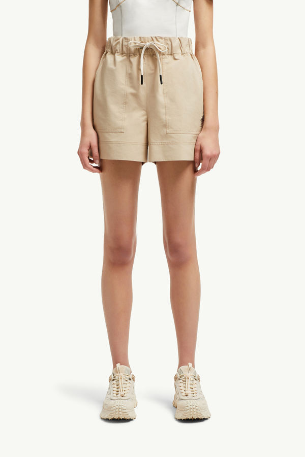 Technical Froissé Shorts Women Beige Moncler 3