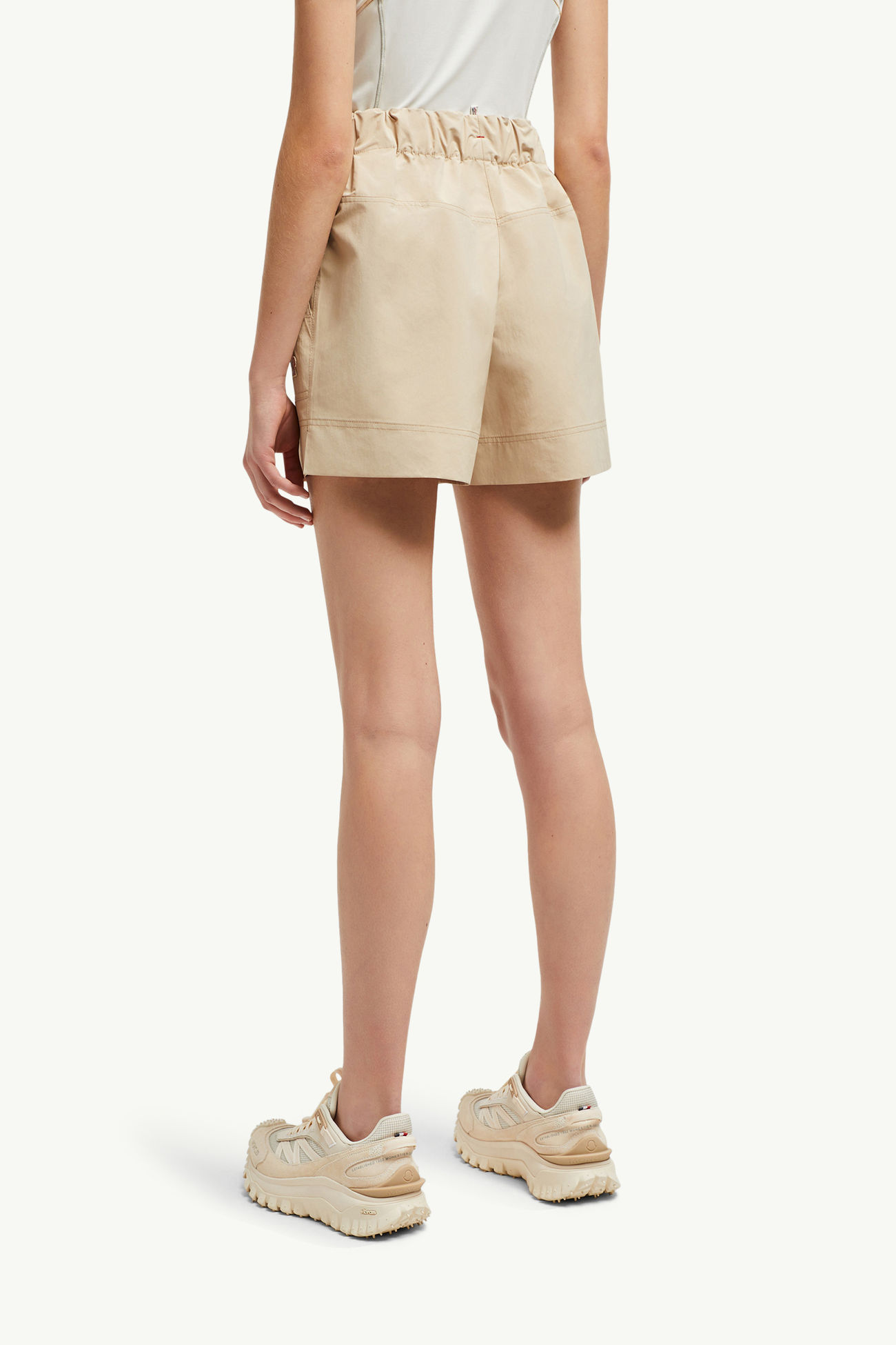 Technical Froissé Shorts Women Beige Moncler 4