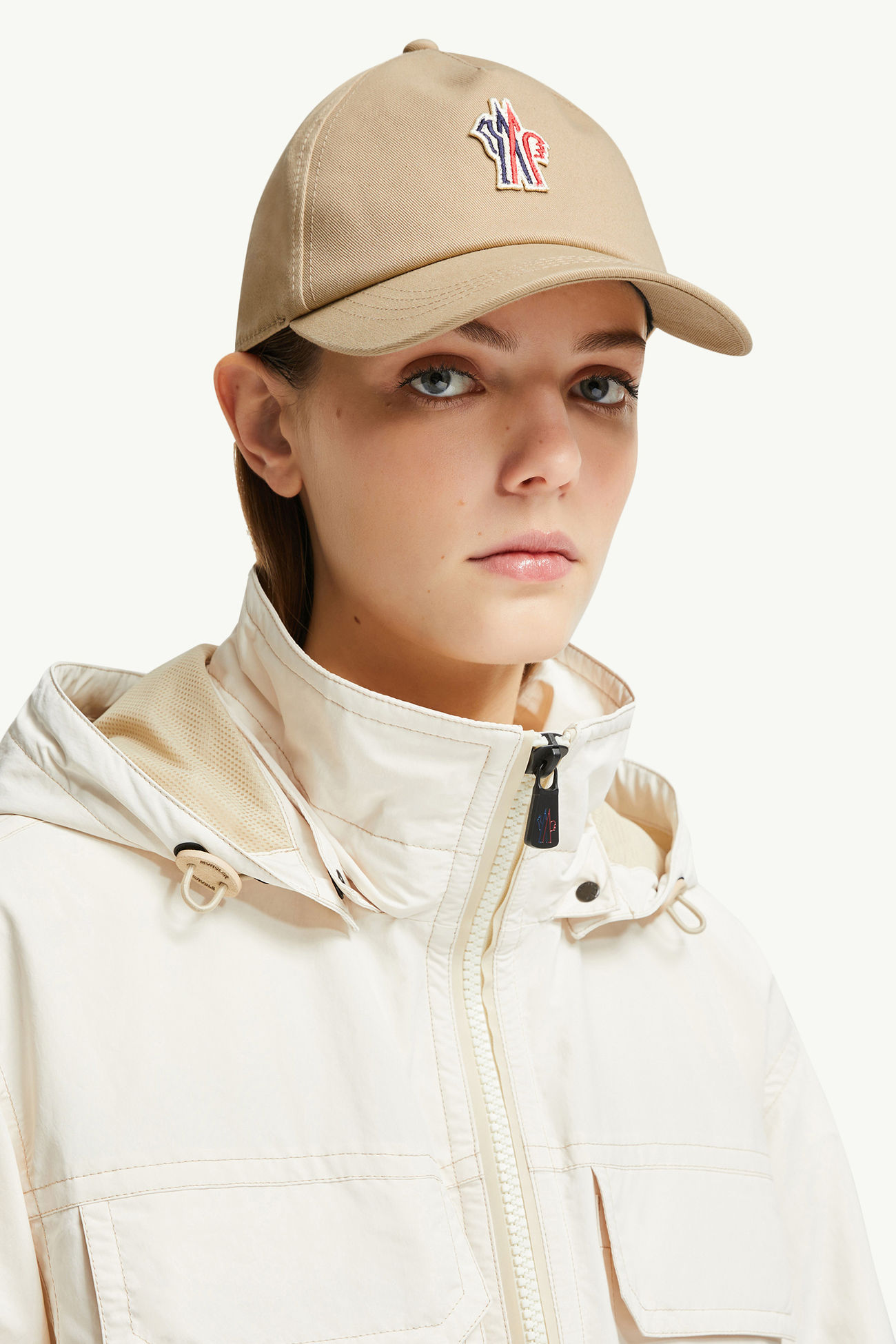 Baseball Cap aus Baumwoll-Gabardine Damen Beige Moncler 1