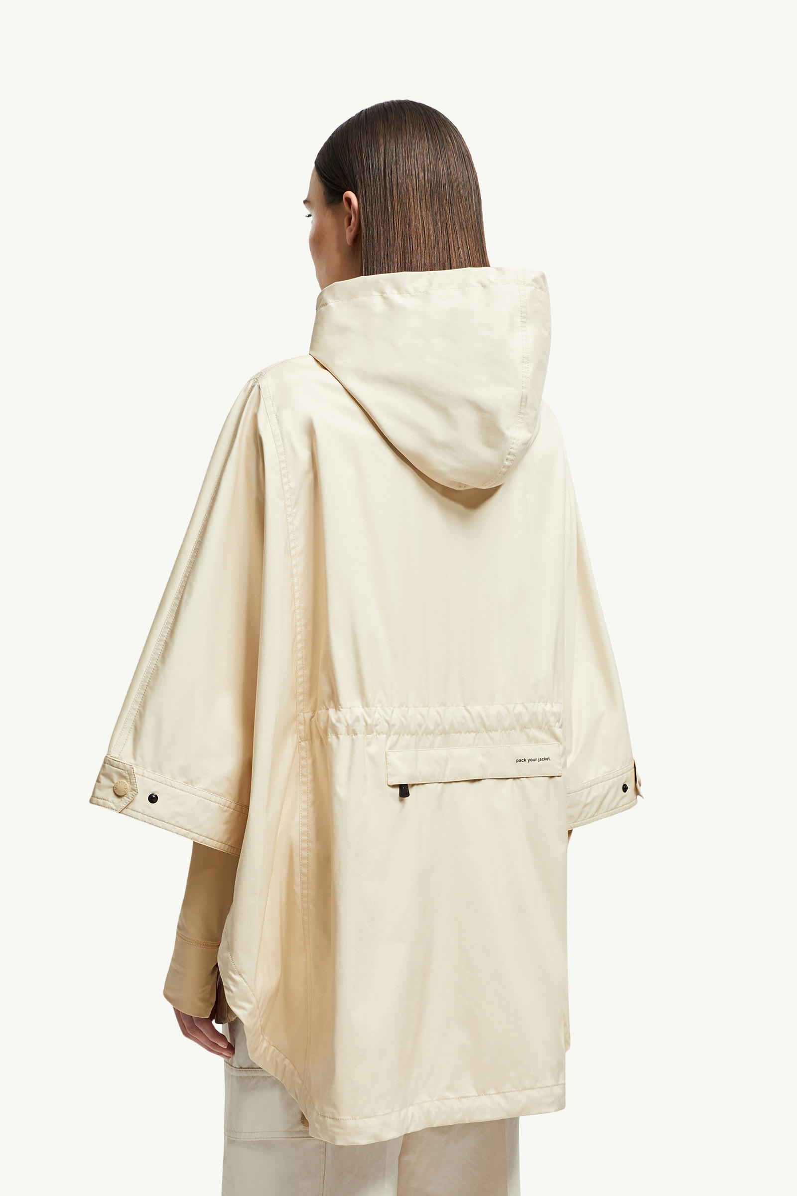 Vorassy Packable Hooded Cape Women Ochre Yellow Moncler 4