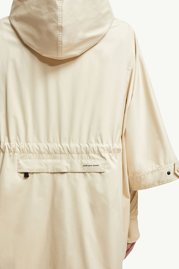 Vorassy Packable Hooded Cape Women Ochre Yellow Moncler 5