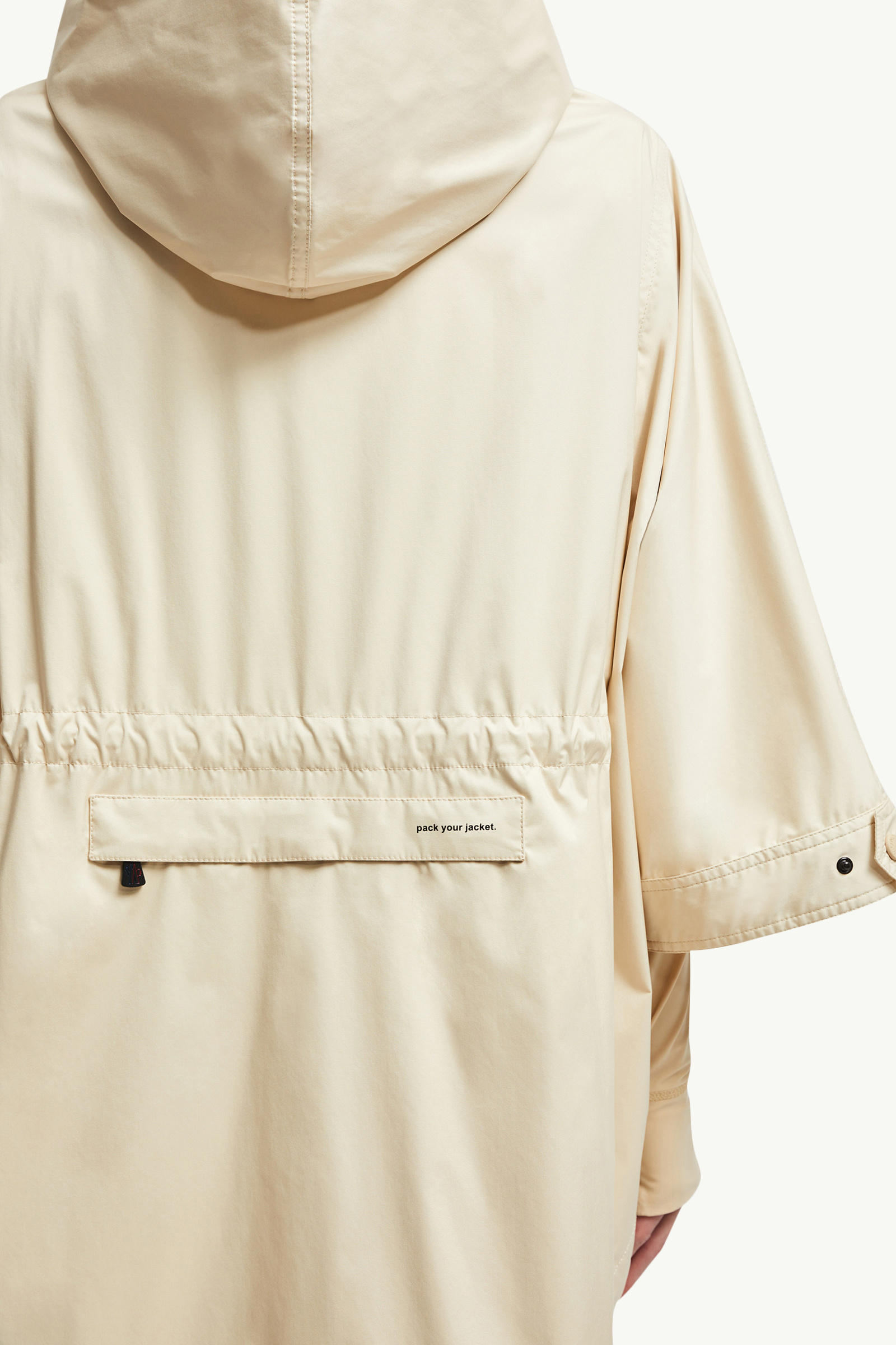 Vorassy Packable Hooded Cape Women Ochre Yellow Moncler 5