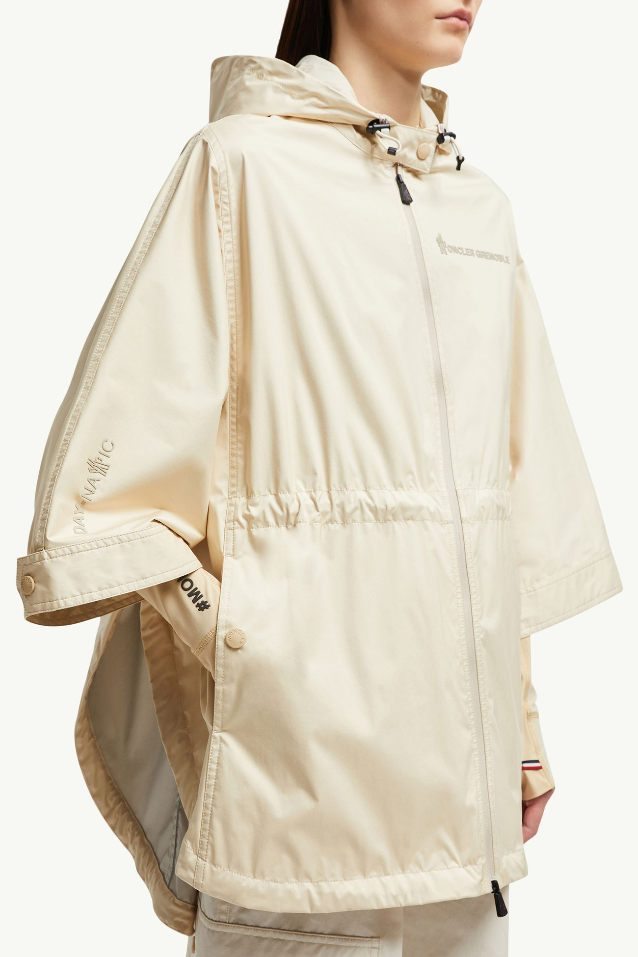 Vorassy verstaubares Cape mit Kapuze Damen Ockergelb Moncler 6